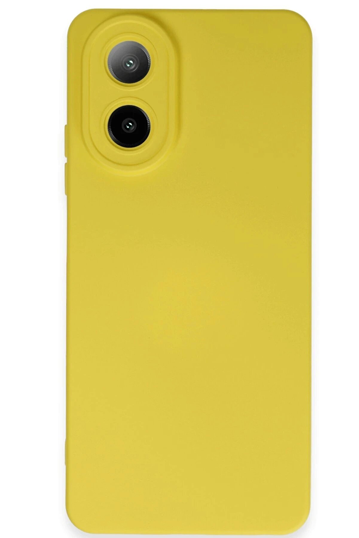 CepteToptan Oppo A38 Kılıf Nano i&ccedil;i Kadife Silikon - Sarı - DROPX7854-3274