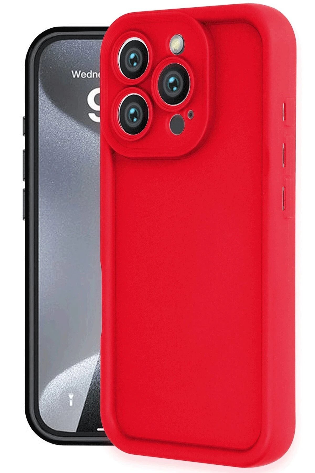 CepteToptan iPhone 16 Pro Max Kılıf Viera Silikon - Kırmızı - DROPX4027-6126