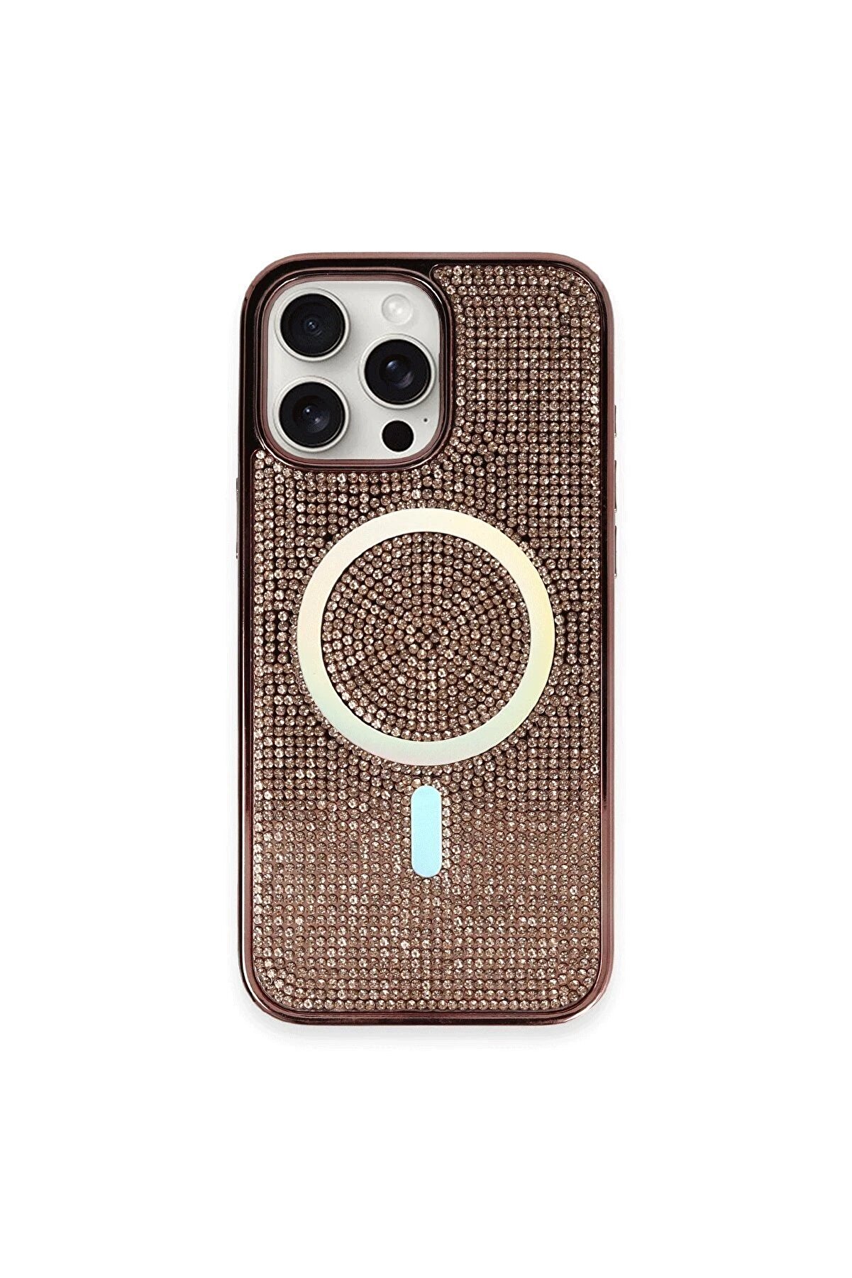 CepteToptan iPhone 16 Pro Kılıf Diamond Magsafe Kapak - Pembe - DROPX1644-4333