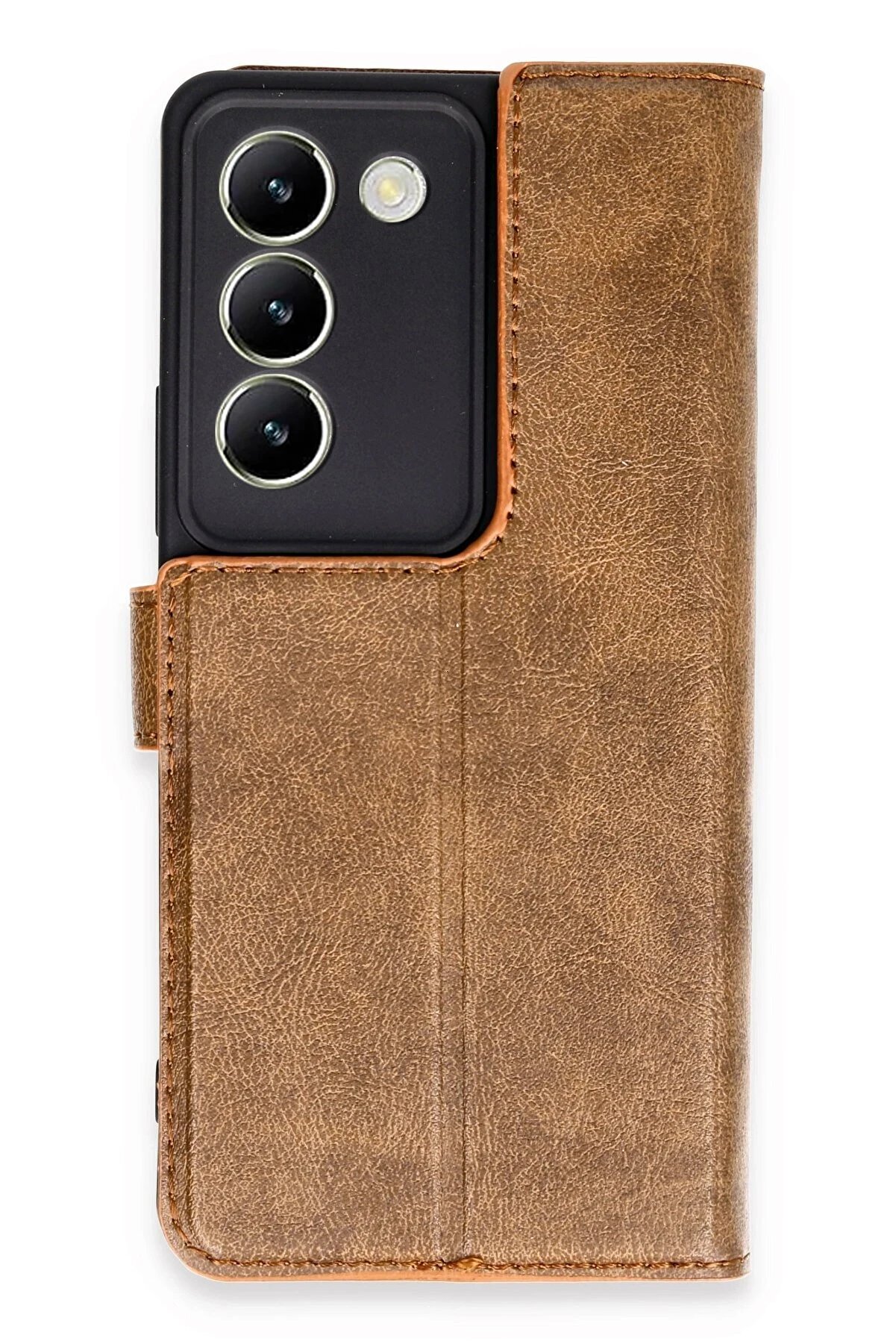 CepteToptan Vivo V30 Lite 4G Kılıf Trend S Plus Kapaklı Kılıf - Taba - DROPX6938-3959