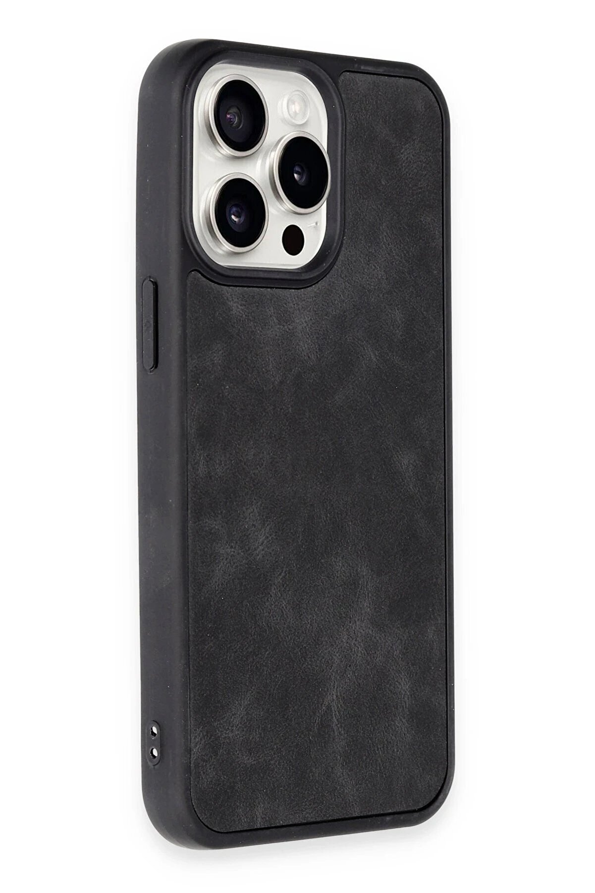 İphone 14 Pro Max Kılıf Aras Deri̇ Kapak - Si̇yah - Dropx4628-4349