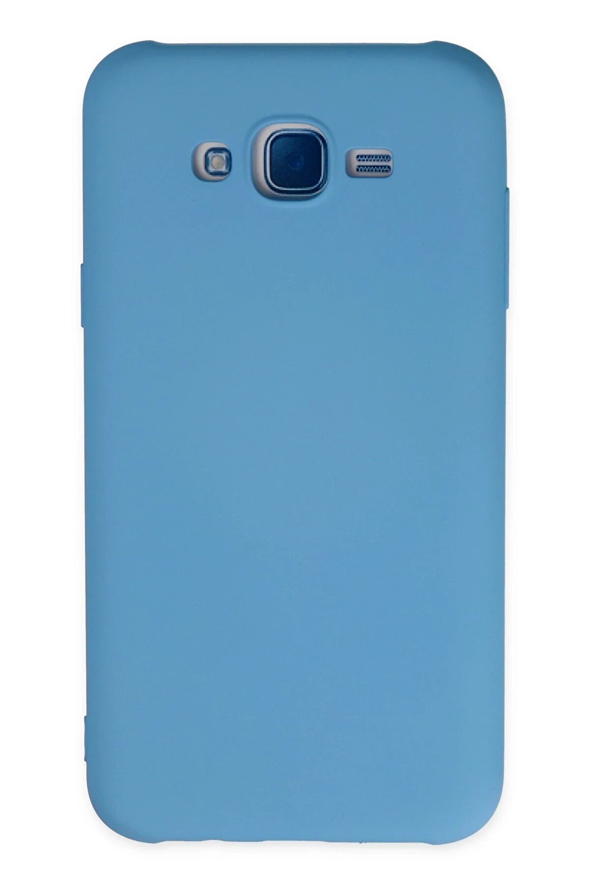 CepteToptan Samsung Galaxy J7 Kılıf Nano i&ccedil;i Kadife Silikon - Mavi - DROPX8708-8873