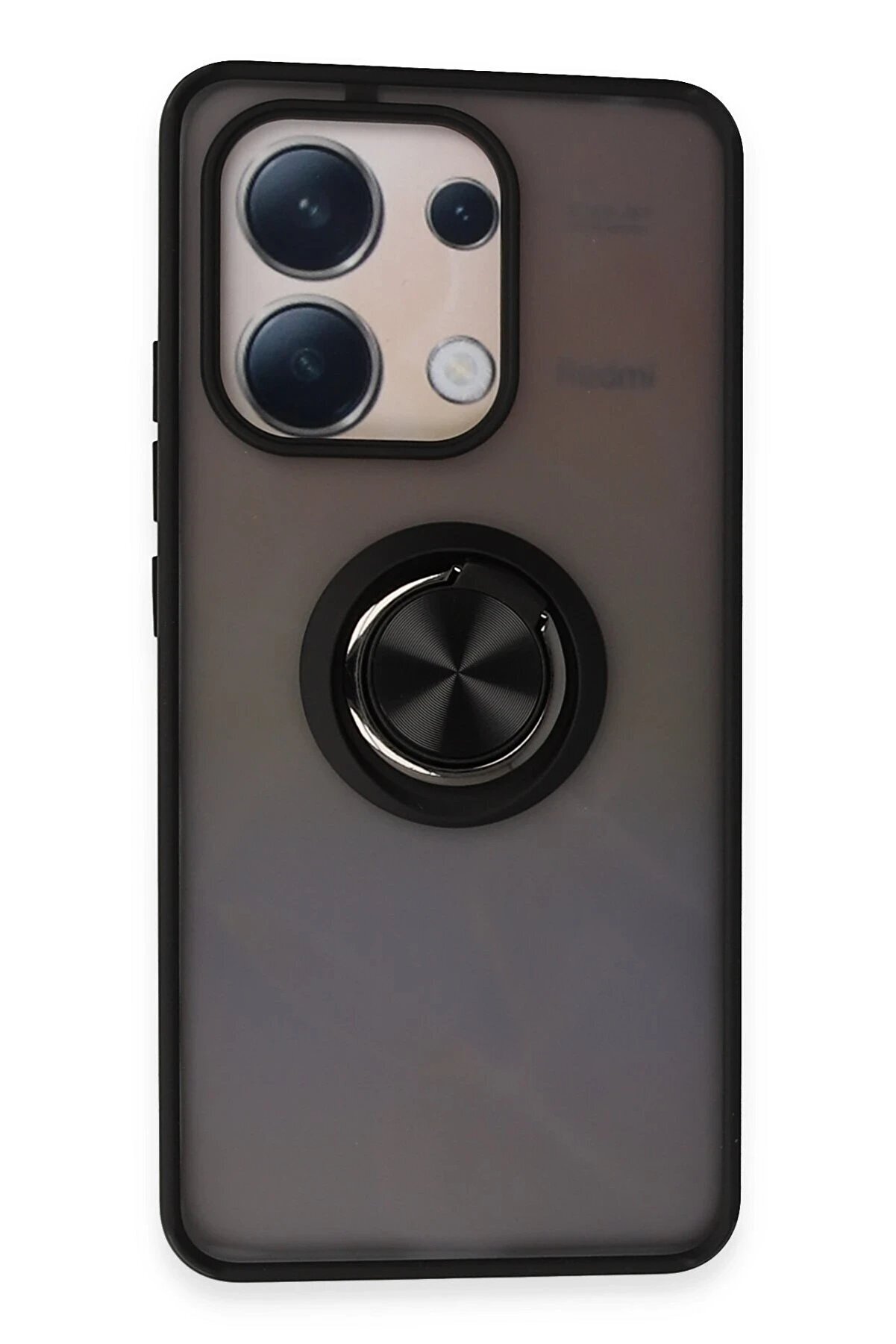 CepteToptan Xiaomi Redmi Note 13 4G Kılıf Montreal Yüzüklü Silikon Kapak - Siyah - DROPX6201-2298