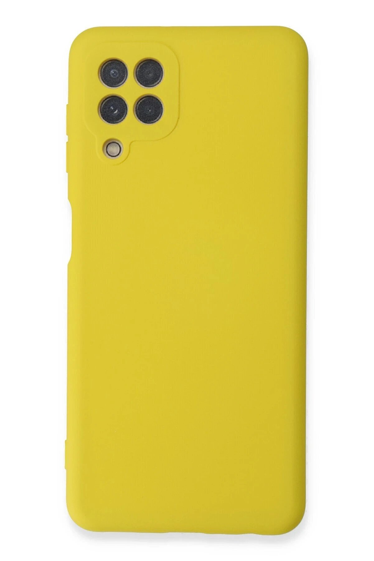 CepteToptan Samsung Galaxy A22 Kılıf Nano içi Kadife Silikon - Sarı - DROPX2534-5982