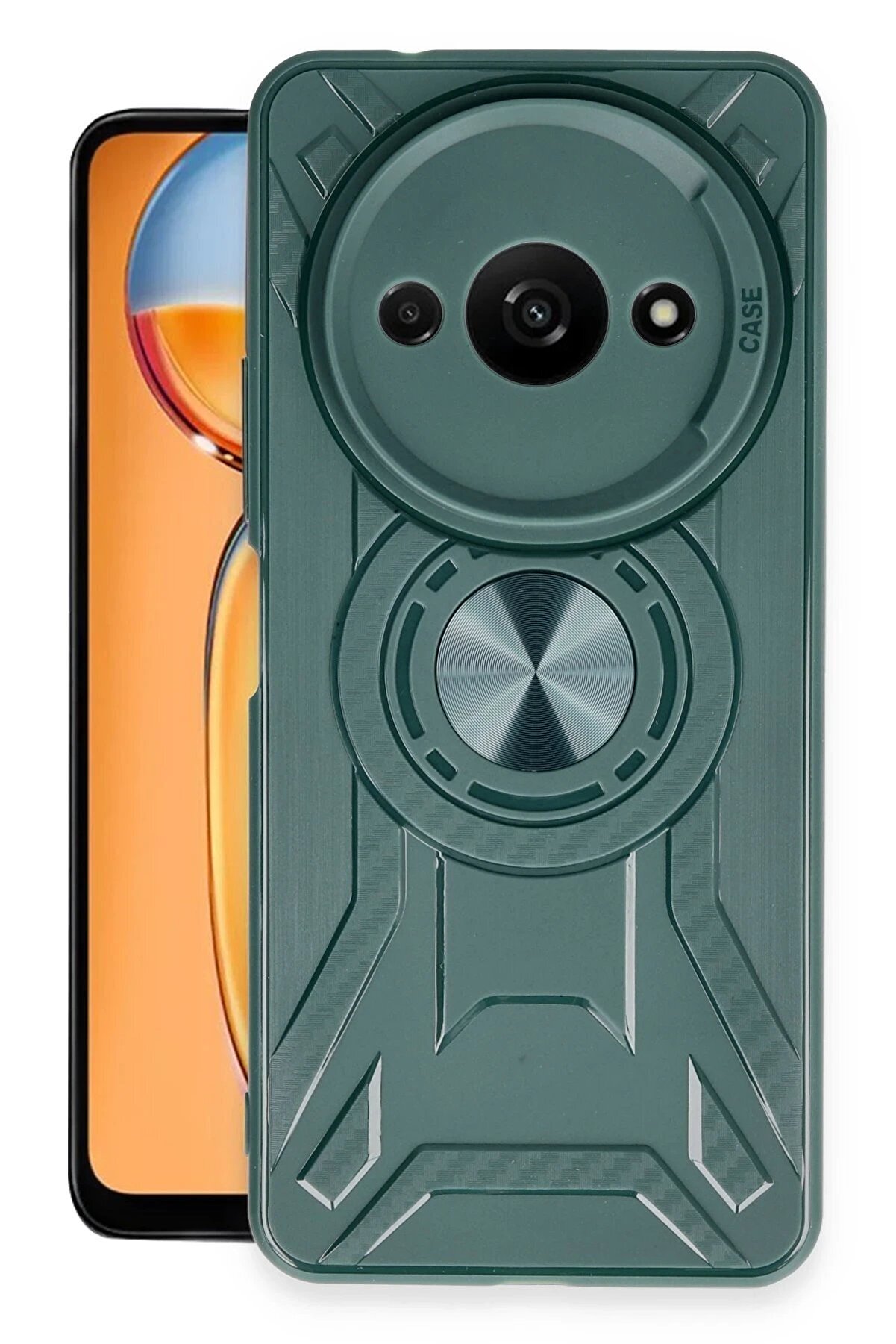 CepteToptan Xiaomi Redmi A3 4G Kılıf Lincoln Silikon - Koyu Yeşil - DROPX1502-2858