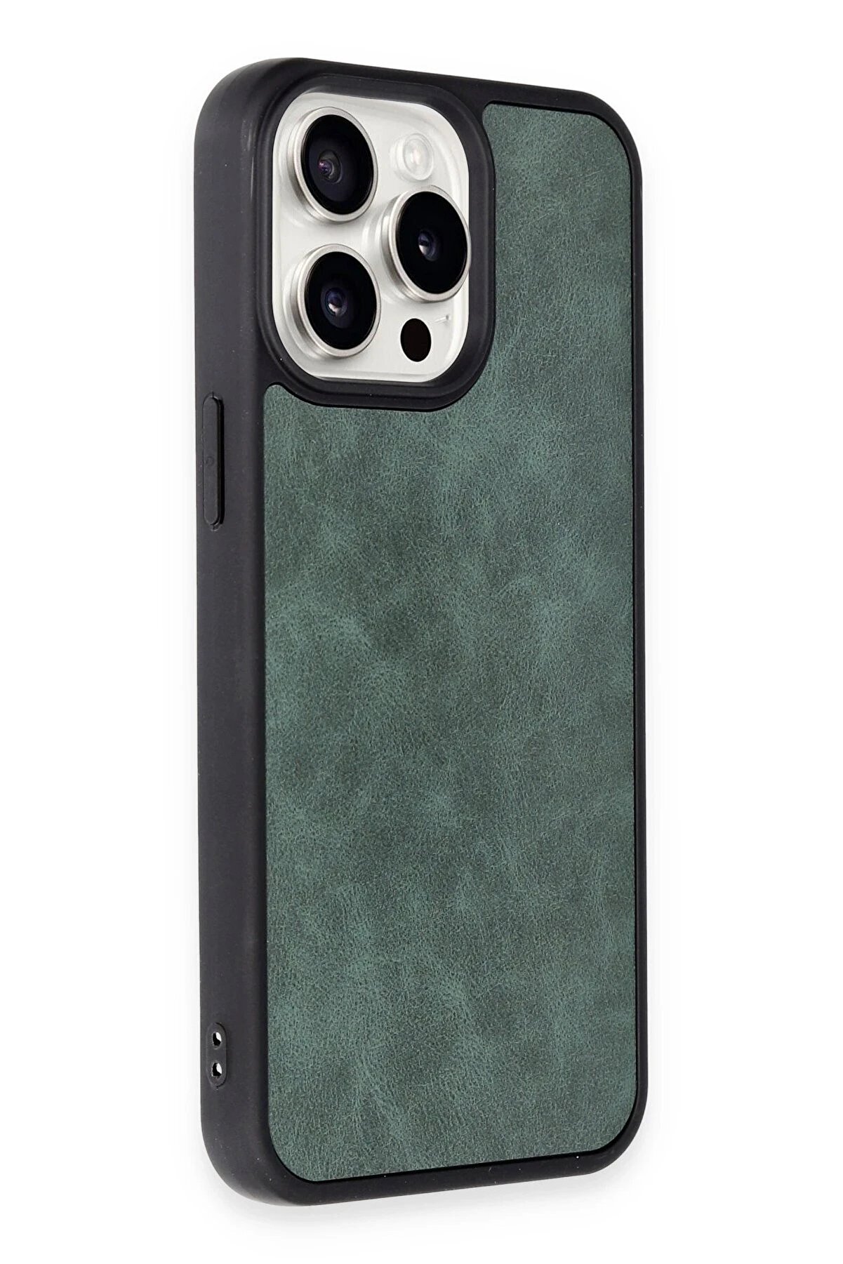 İphone 14 Pro Max Kılıf Aras Deri̇ Kapak - Koyu Yeşi̇l - Dropx9971-2925