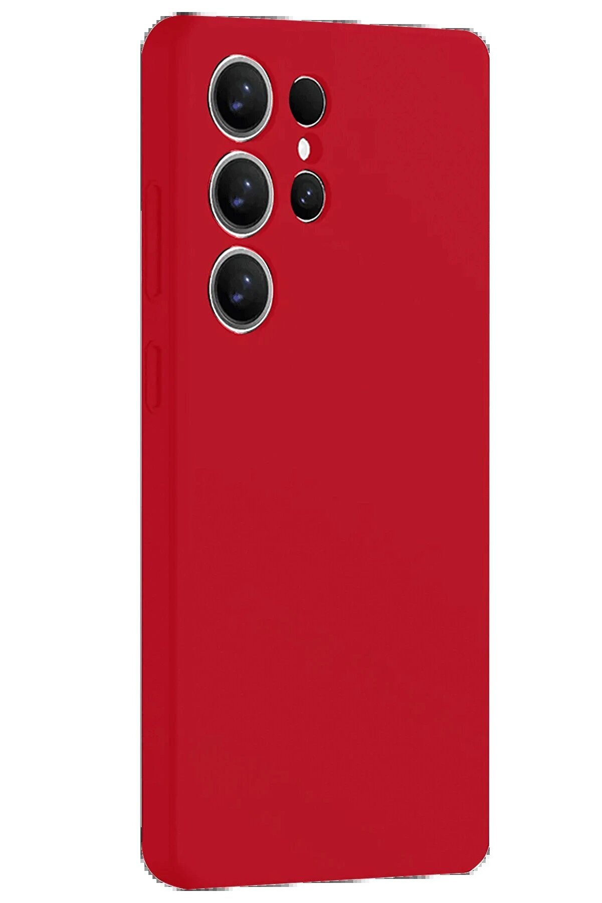 Samsung Galaxy S25 Ultra Kılıf Nano İçi̇ Kadi̇fe Si̇li̇kon - Kırmızı - Dropx5871-5053