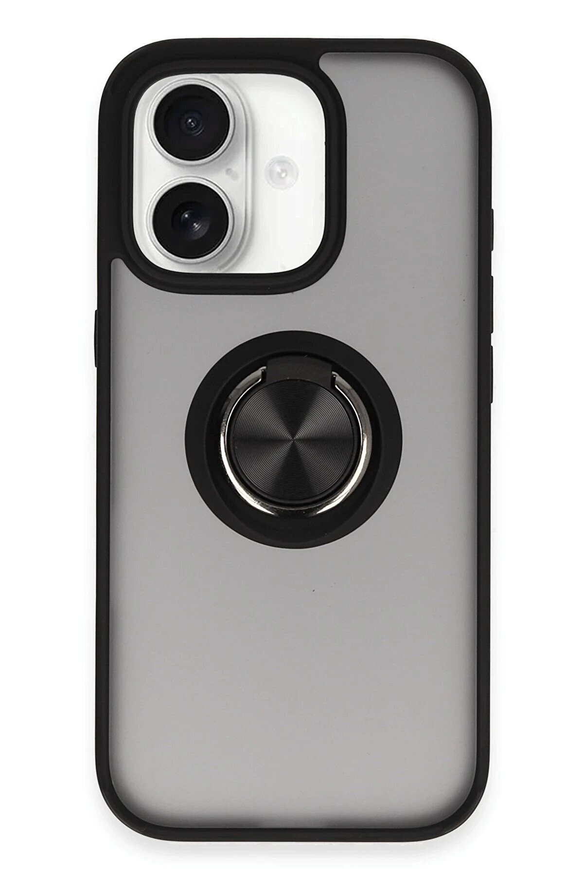 CepteToptan iPhone 16 Kılıf Montreal Y&uuml;z&uuml;kl&uuml; Silikon Kapak - Siyah - DROPX9493-3213