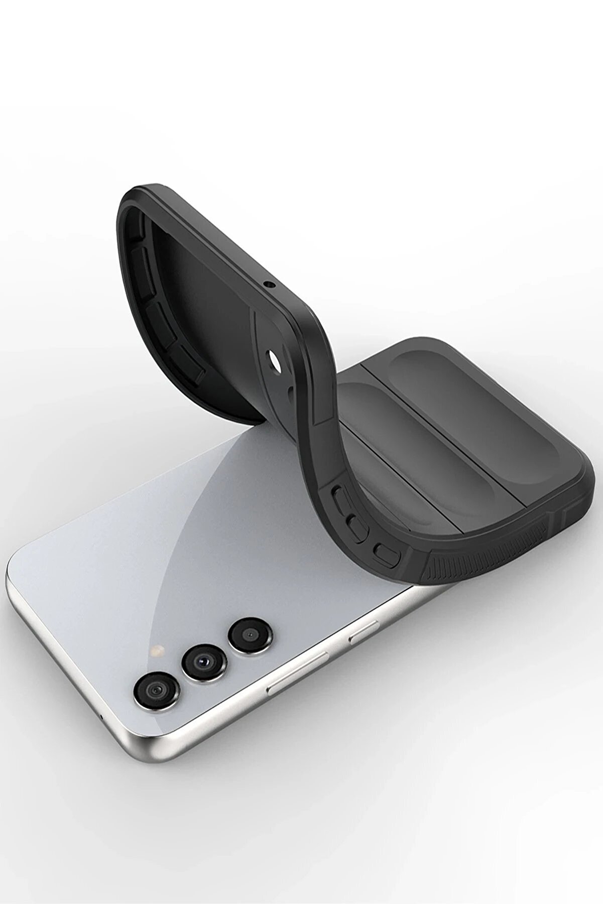 Samsung Galaxy A05S Kılıf Opti̇mum Si̇li̇kon - Si̇yah - Dropx5837-2728