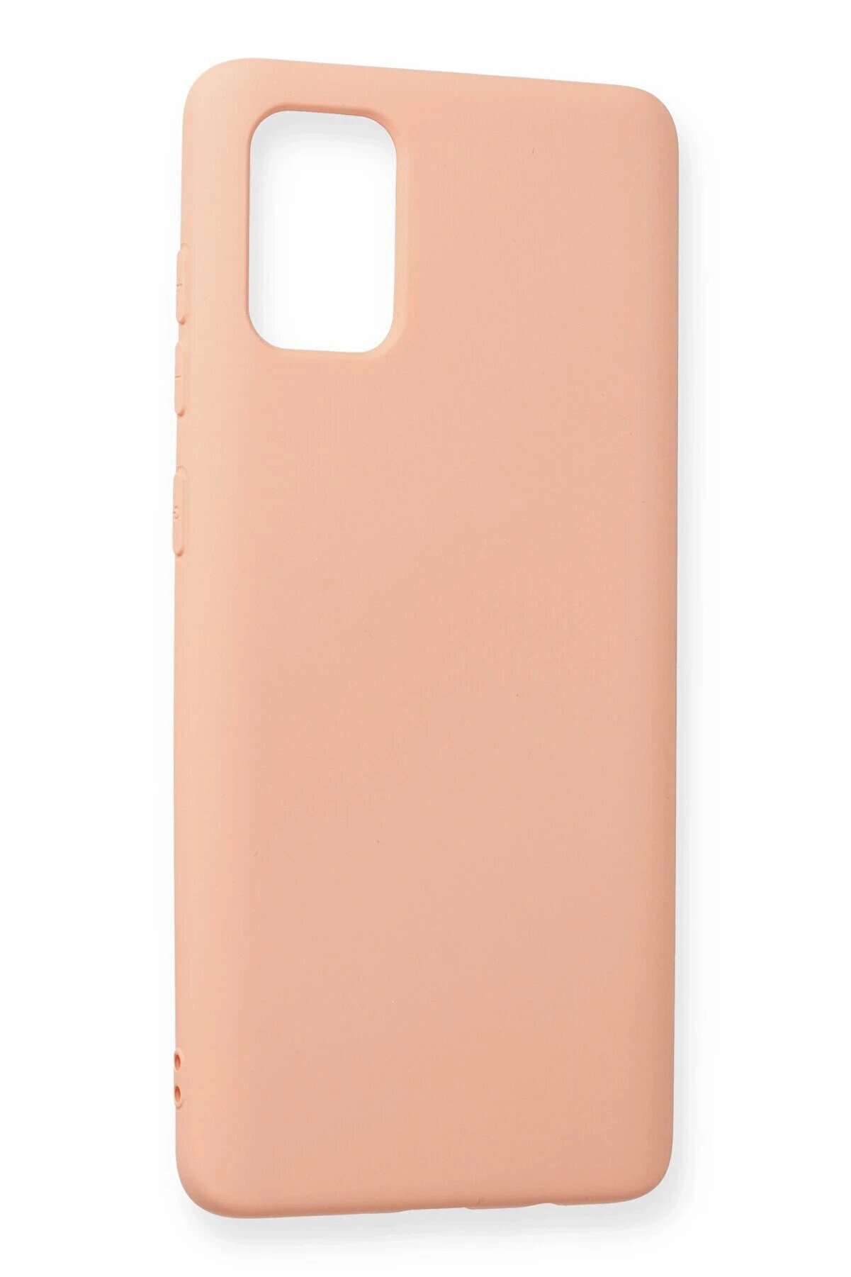 Samsung Galaxy A71 Kılıf Nano İ&ccedil;i̇ Kadi̇fe Si̇li̇kon - Pudra - Dropx7242-7715