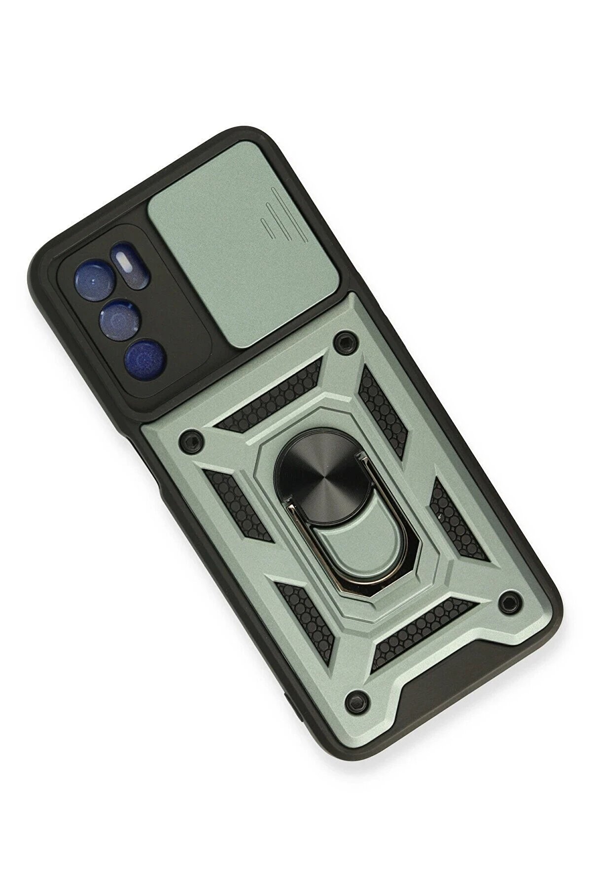 Oppo A16 Kılıf Pars Lens Y&uuml;z&uuml;kl&uuml; Si̇li̇kon - Yeşi̇l - Dropx8108-9210