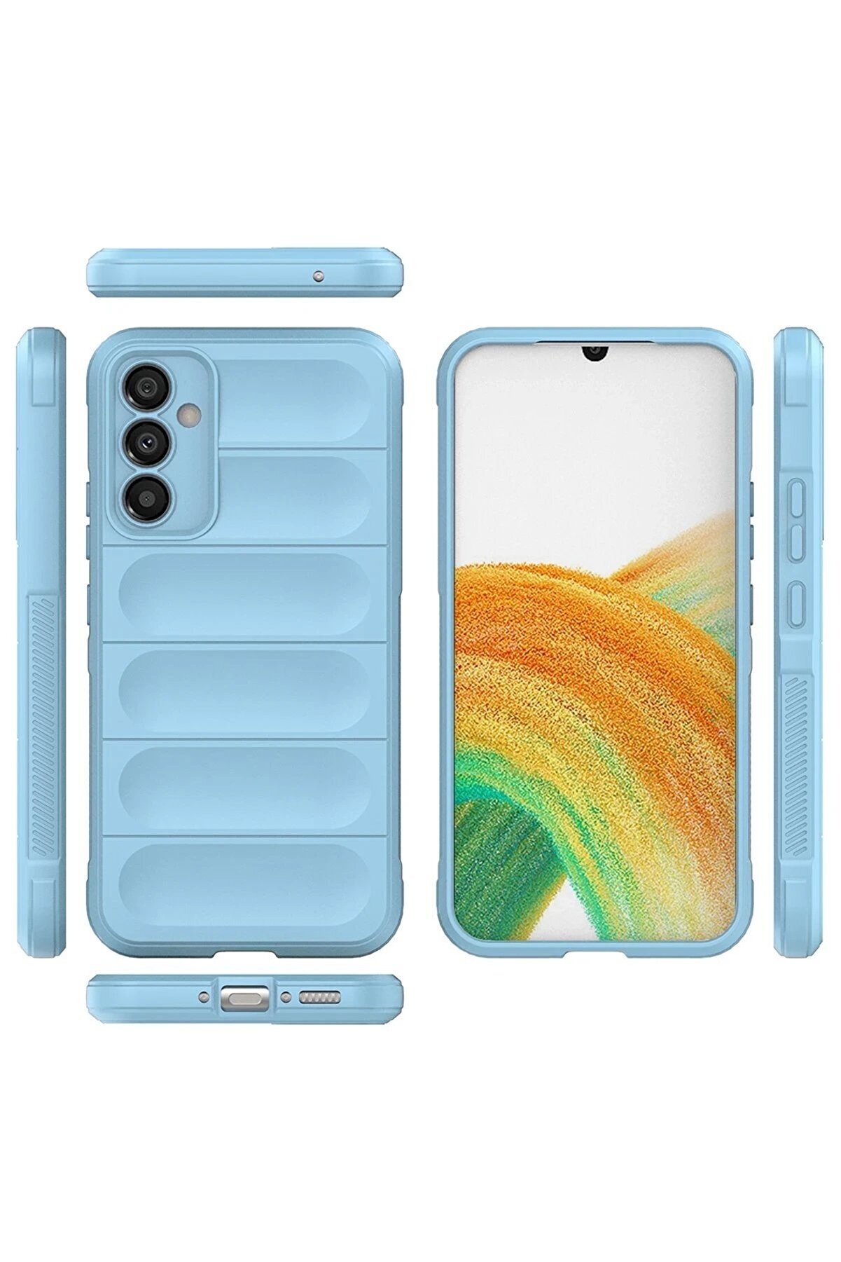 Samsung Galaxy A25 5G Kılıf Opti̇mum Si̇li̇kon - Sky Blue - Dropx5189-5670