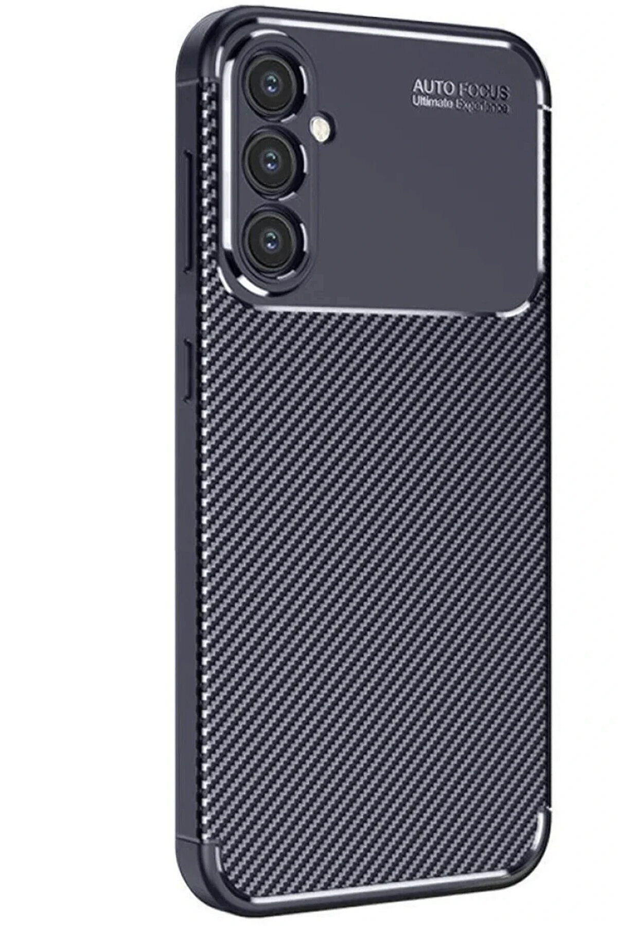 CepteToptan Samsung Galaxy S25 Kılıf Auto Focus Karbon Kapak - Lacivert - DROPX6140-5812