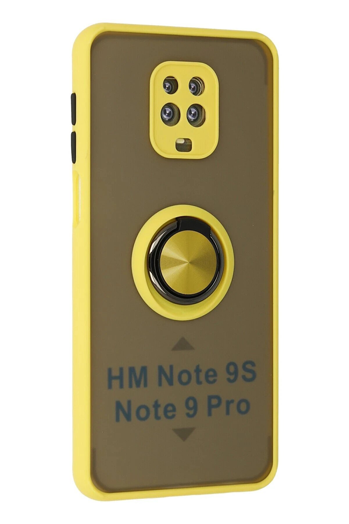 Xi̇aomi̇ Redmi̇ Note 9 Pro Kılıf Montreal Y&uuml;z&uuml;kl&uuml; Si̇li̇kon Kapak - Sarı - Dropx9096-7020