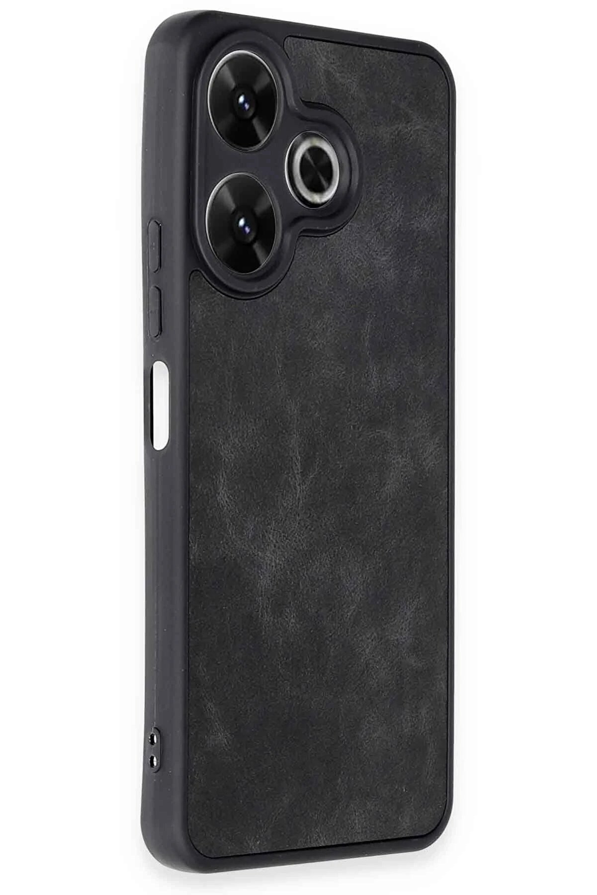 Xi̇aomi̇ Redmi̇ 13 4G Kılıf Aras Deri̇ Kapak - Si̇yah - Dropx6897-2595