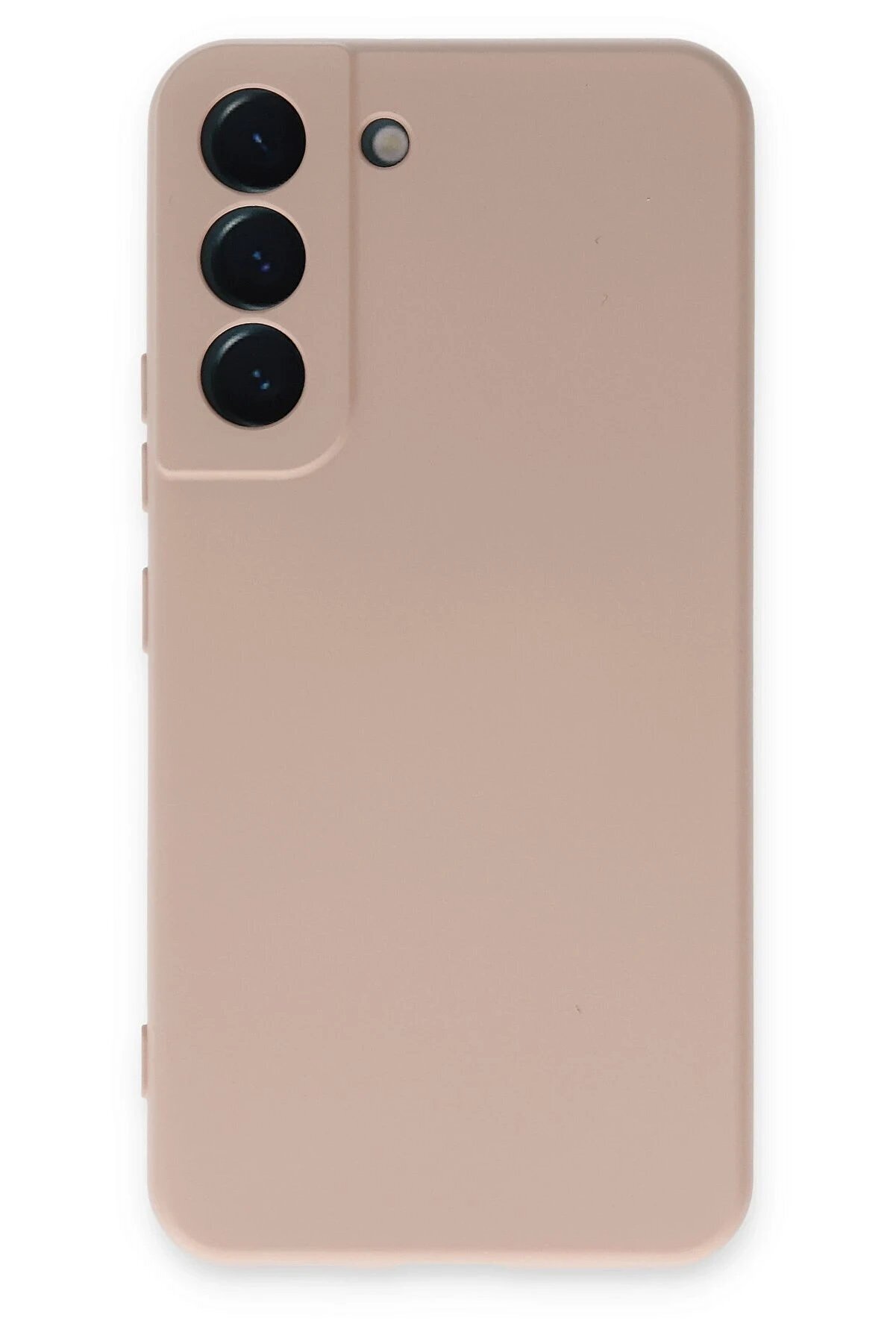 CepteToptan Samsung Galaxy S22 Kılıf Nano i&ccedil;i Kadife Silikon - Pudra - DROPX5245-8303