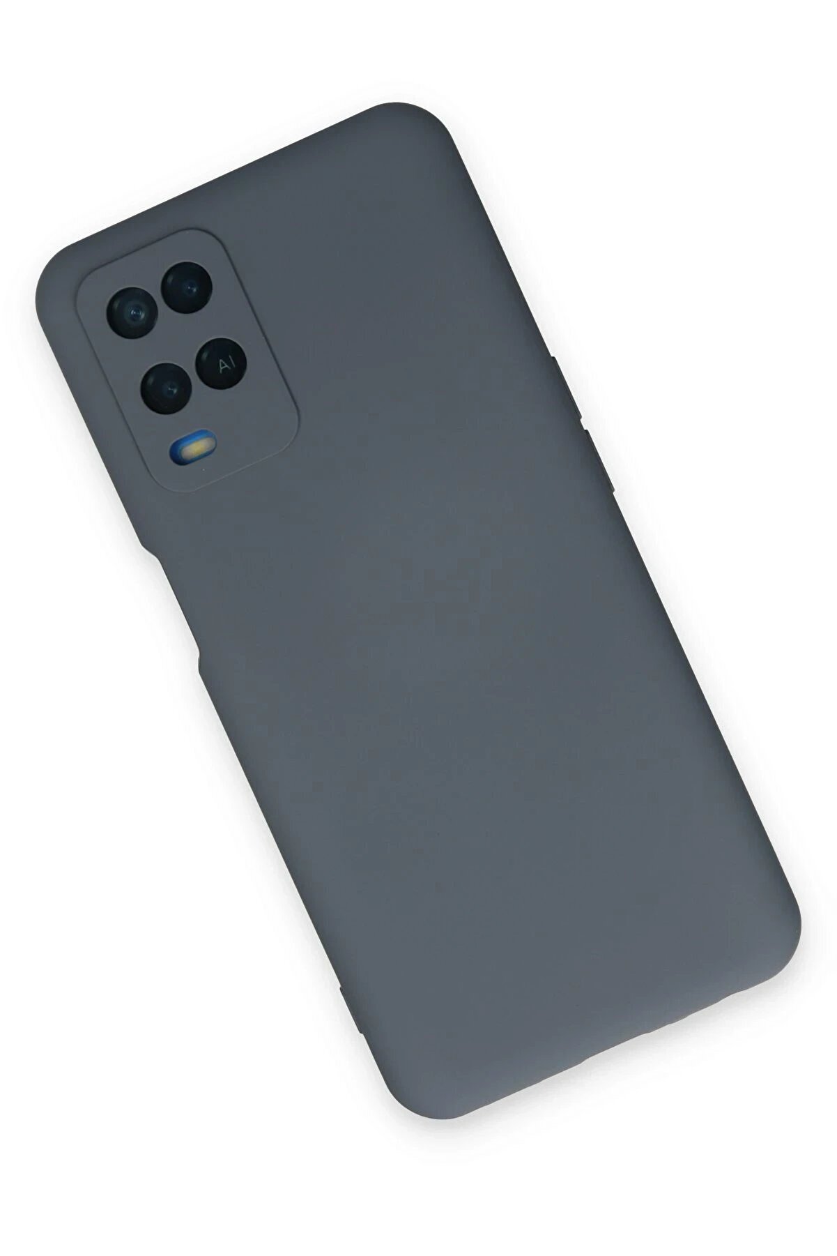 Oppo A54 4G Kılıf Nano İçi̇ Kadi̇fe Si̇li̇kon - Gri̇ - Dropx8269-4343