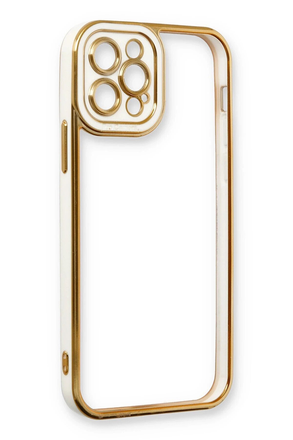 İphone 12 Pro Max Kılıf Li̇va Lens Si̇li̇kon - Beyaz - Dropx1421-6536