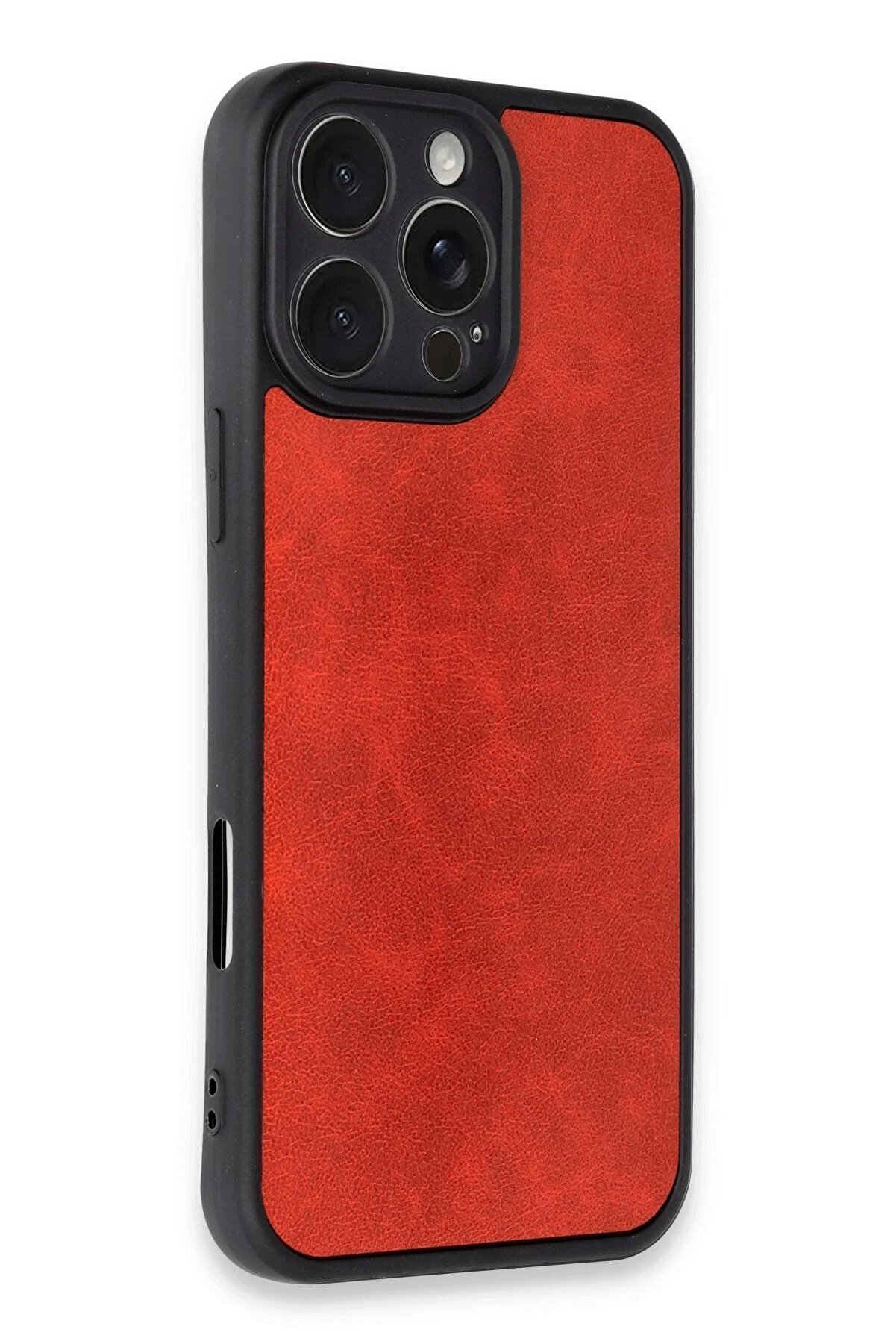 İphone 16 Pro Max Kılıf Aras Deri̇ Kapak - Kırmızı - Dropx7599-4739