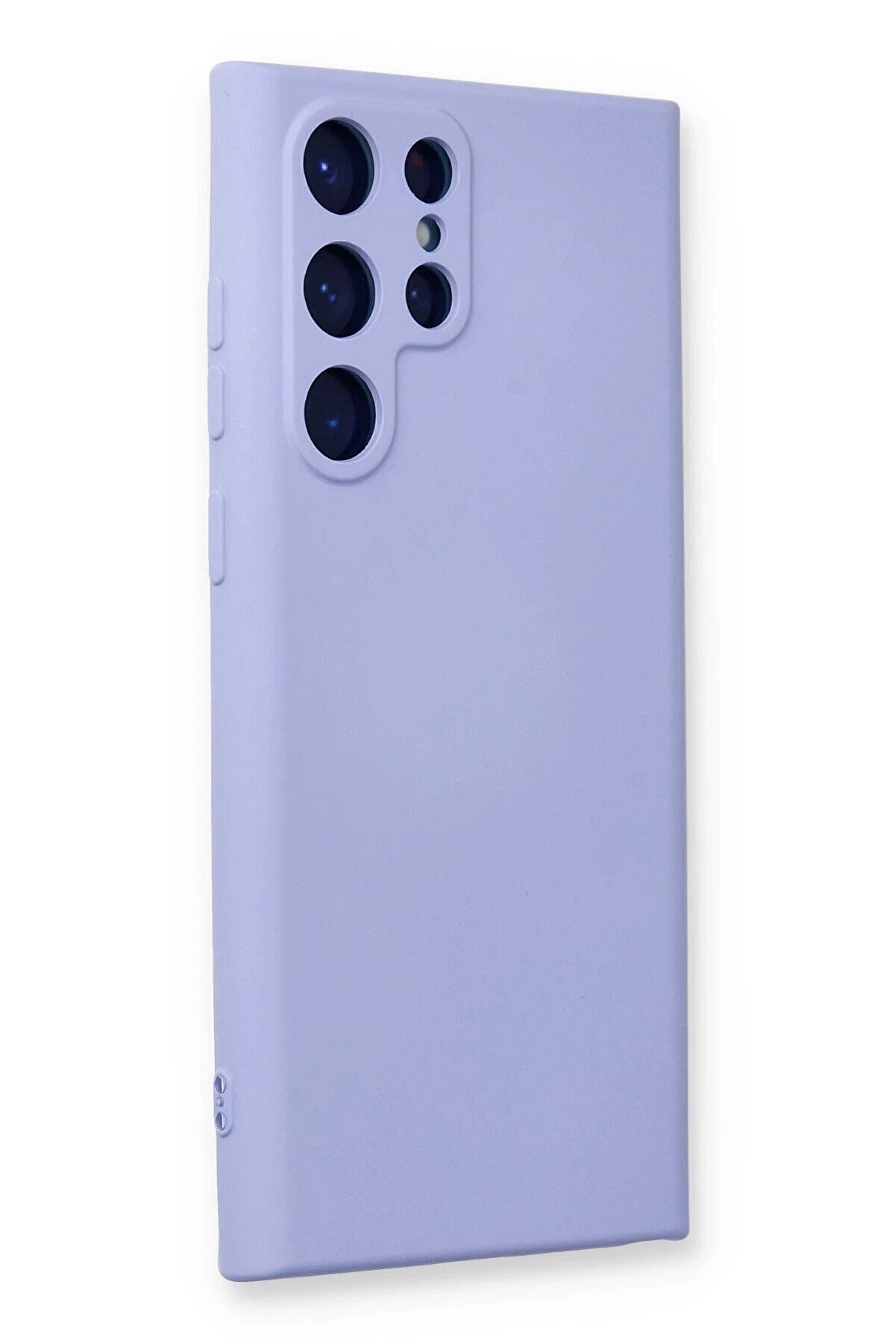 Samsung Galaxy S22 Ultra Kılıf Nano İçi̇ Kadi̇fe Si̇li̇kon - Li̇la - Dropx2318-3943