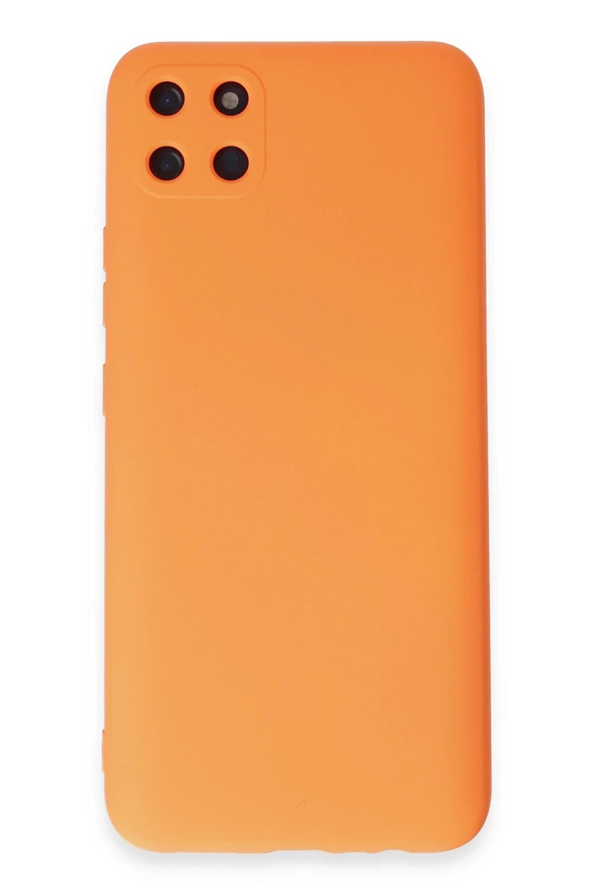 CepteToptan Realme C11 Kılıf Nano içi Kadife Silikon - Turuncu - DROPX4241-2671