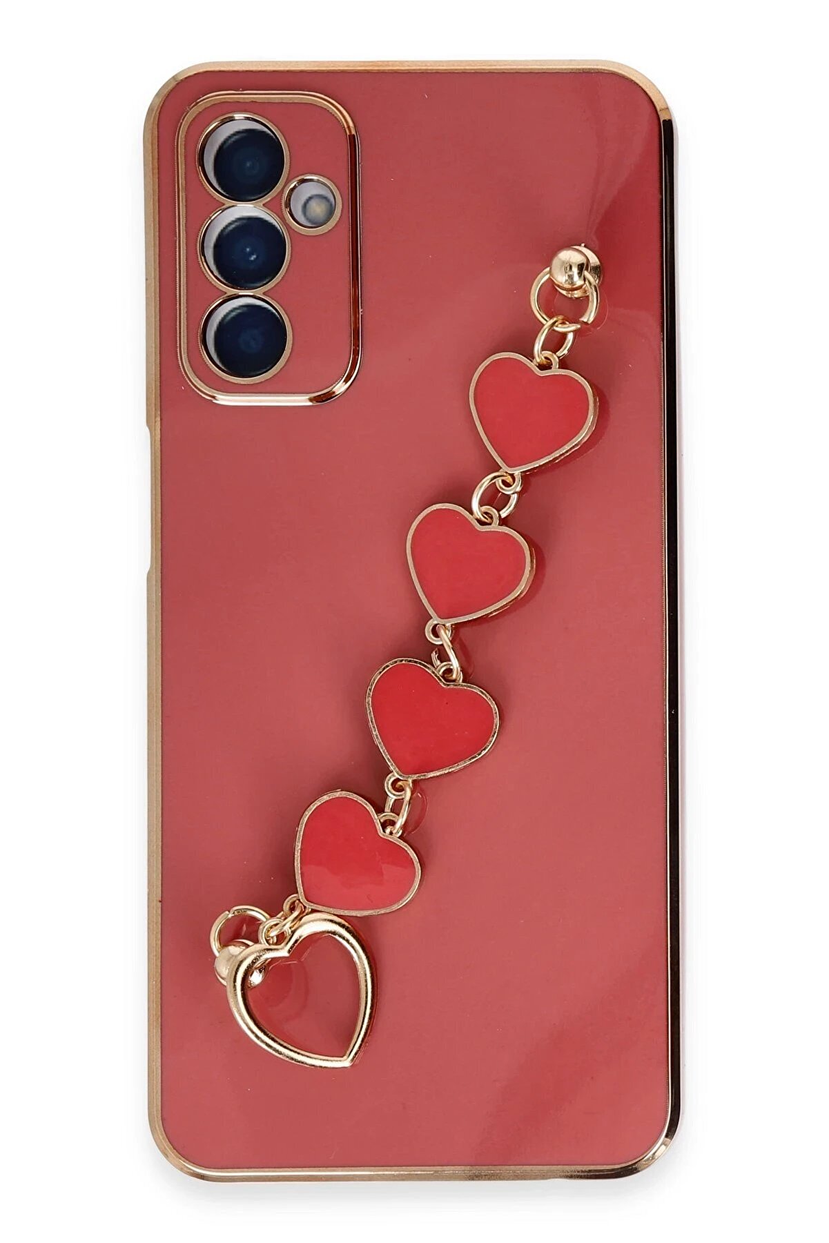 CepteToptan Samsung Galaxy A14 4G Kılıf Esila Silikon - Kırmızı - DROPX8137-8621