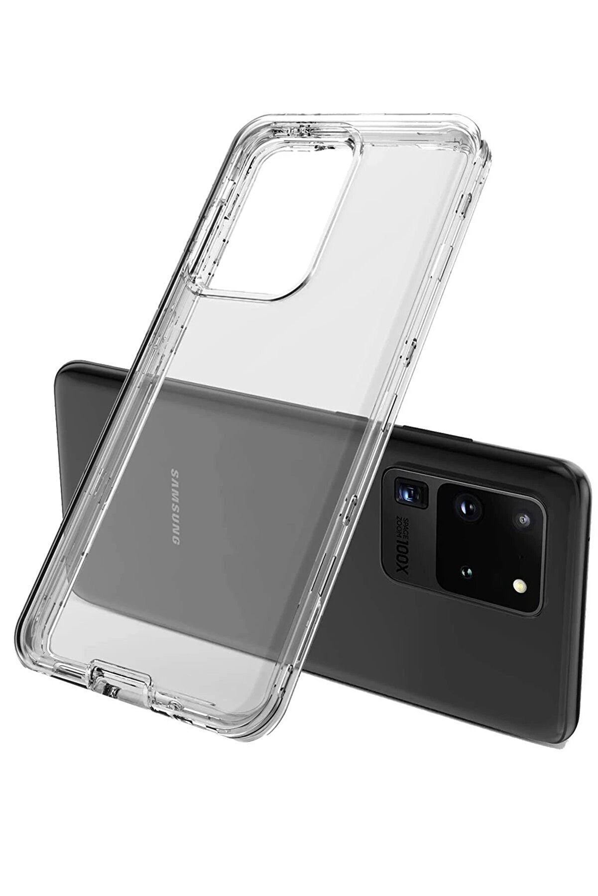 CepteToptan Samsung Galaxy S20 Plus Kılıf Lüx Şeffaf Silikon - DROPX2873-7419