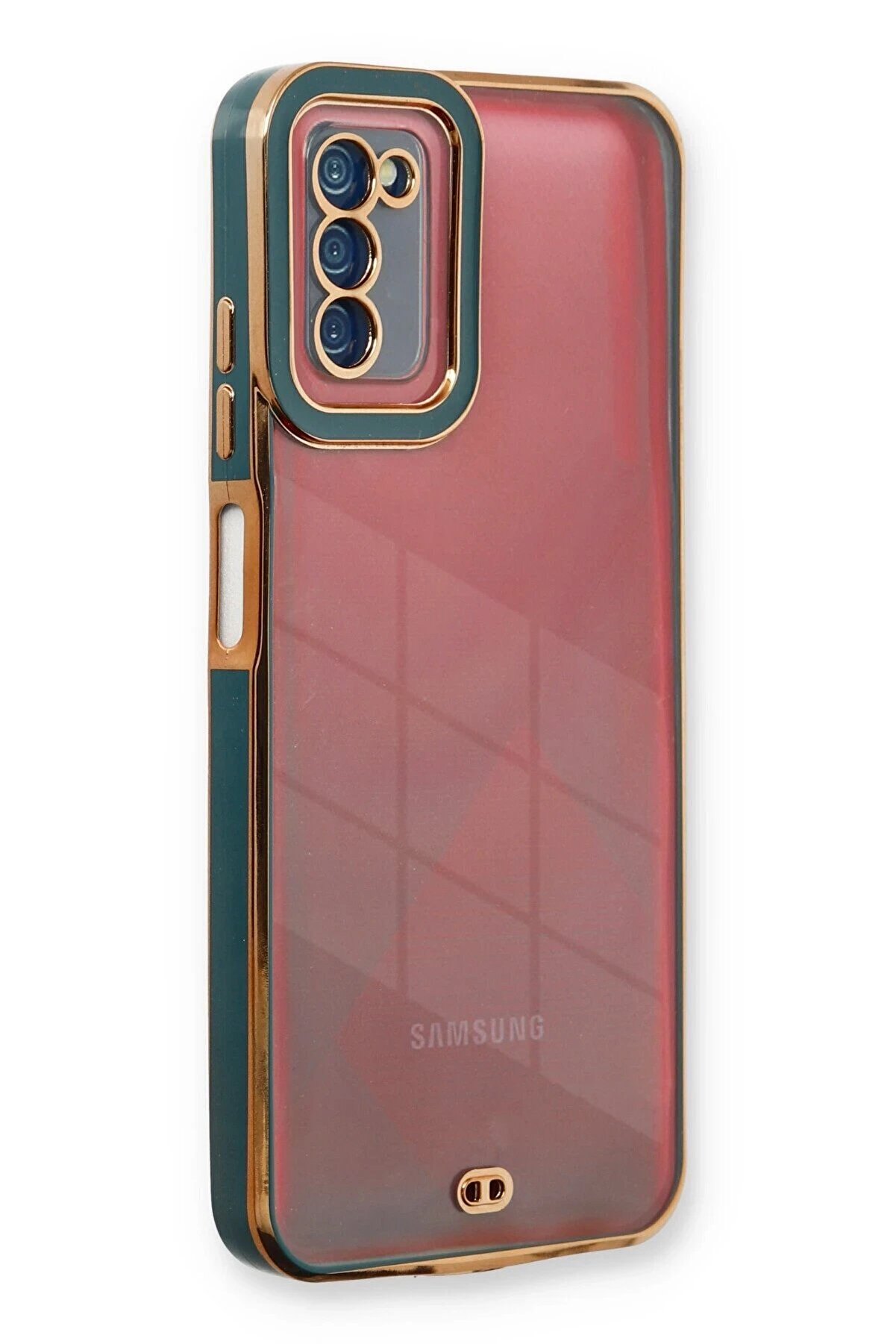 CepteToptan Samsung Galaxy A03S Kılıf Liva Lens Silikon - Yeşil - DROPX4096-6560