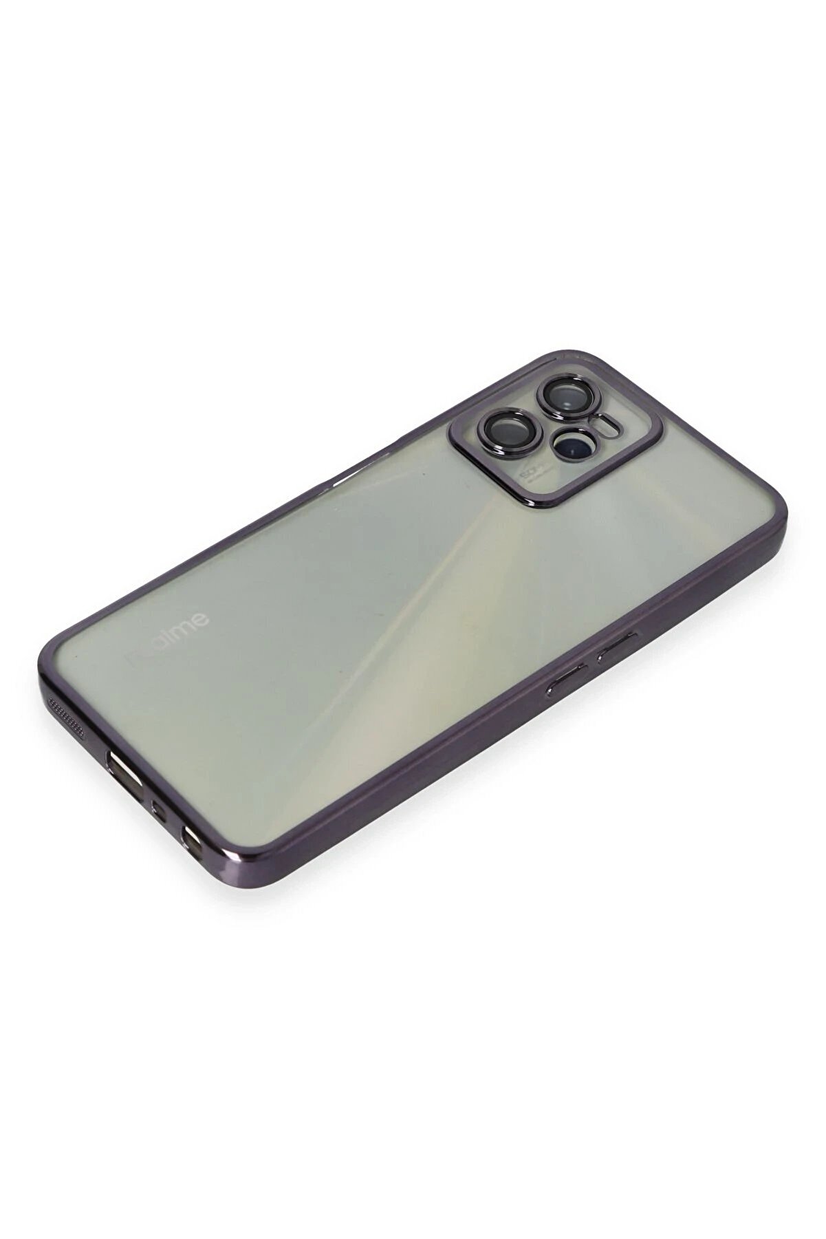 Realme C35 Kılıf Lensli̇ Si̇li̇kon - Mor - Dropx7093-8305