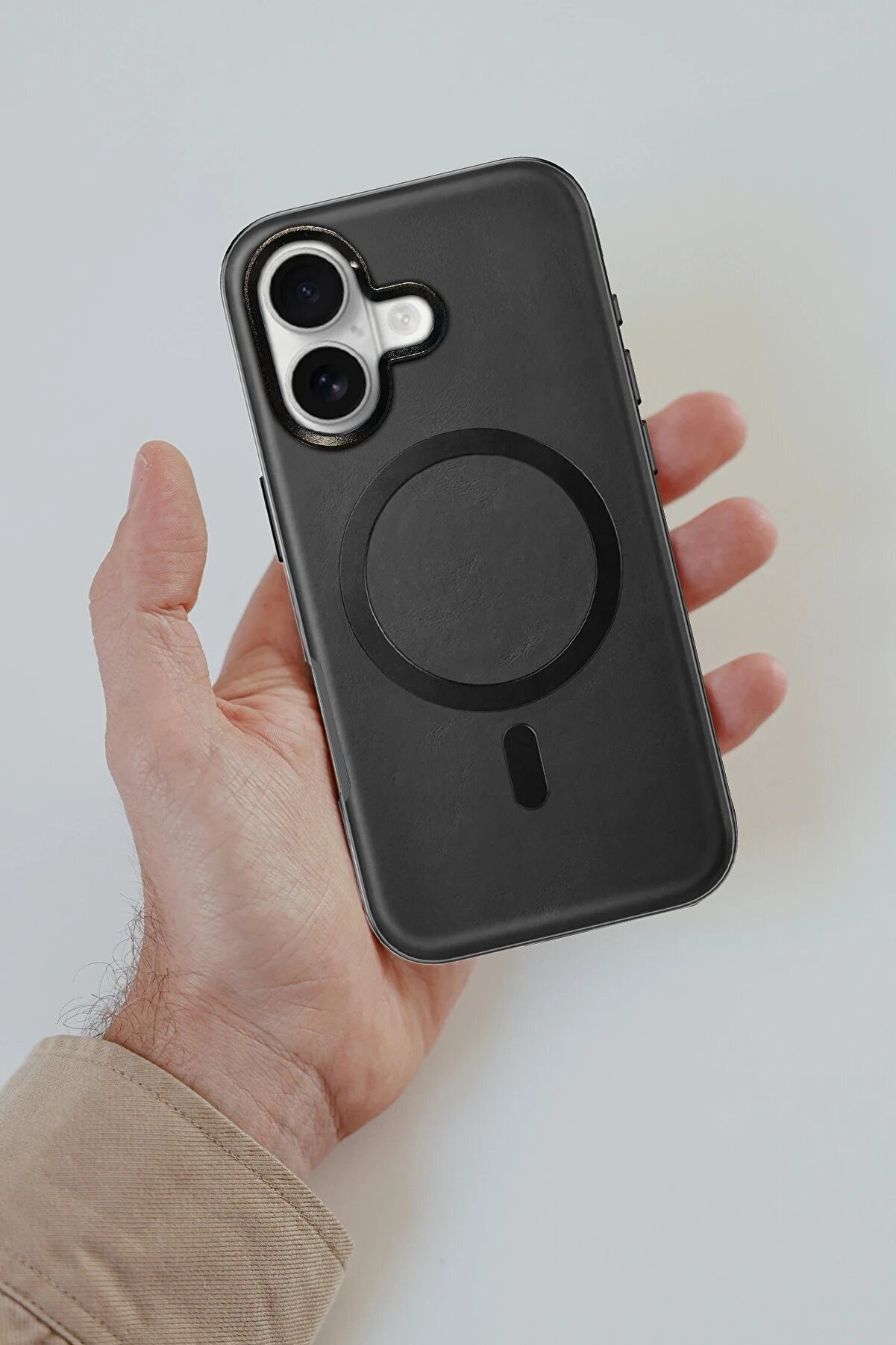 İphone 16 Puskas Magsafe Kapak - Açık Kahve - Dropx7815-1628