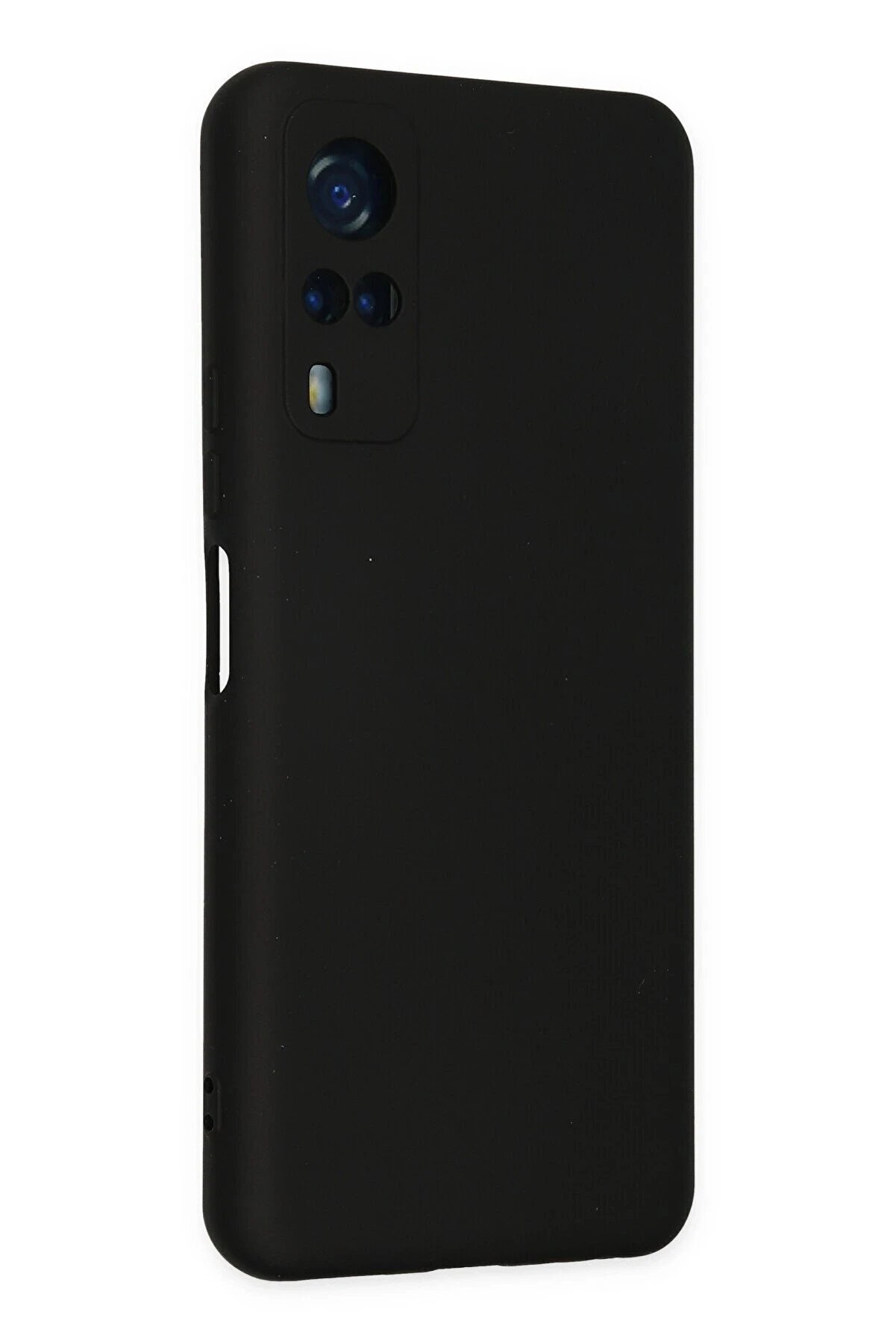 Vi̇vo Y53S Kılıf Nano İ&ccedil;i̇ Kadi̇fe Si̇li̇kon - Si̇yah - Dropx7541-4803