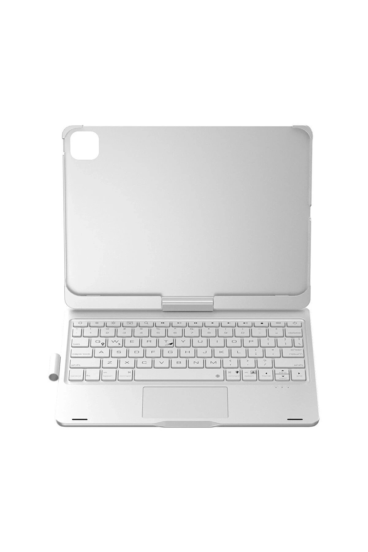 CepteToptan iPad Pro 11 (2024) F11 ATS Kılıf Magic Dönen Klavyeli Tablet Kılıf - Gümü - DROPX1396-9205