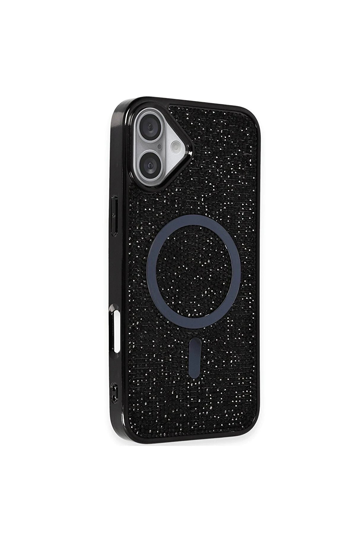 İphone 16 Plus Kılıf Di̇amond Magsafe Kapak - Si̇yah - Dropx1997-7869