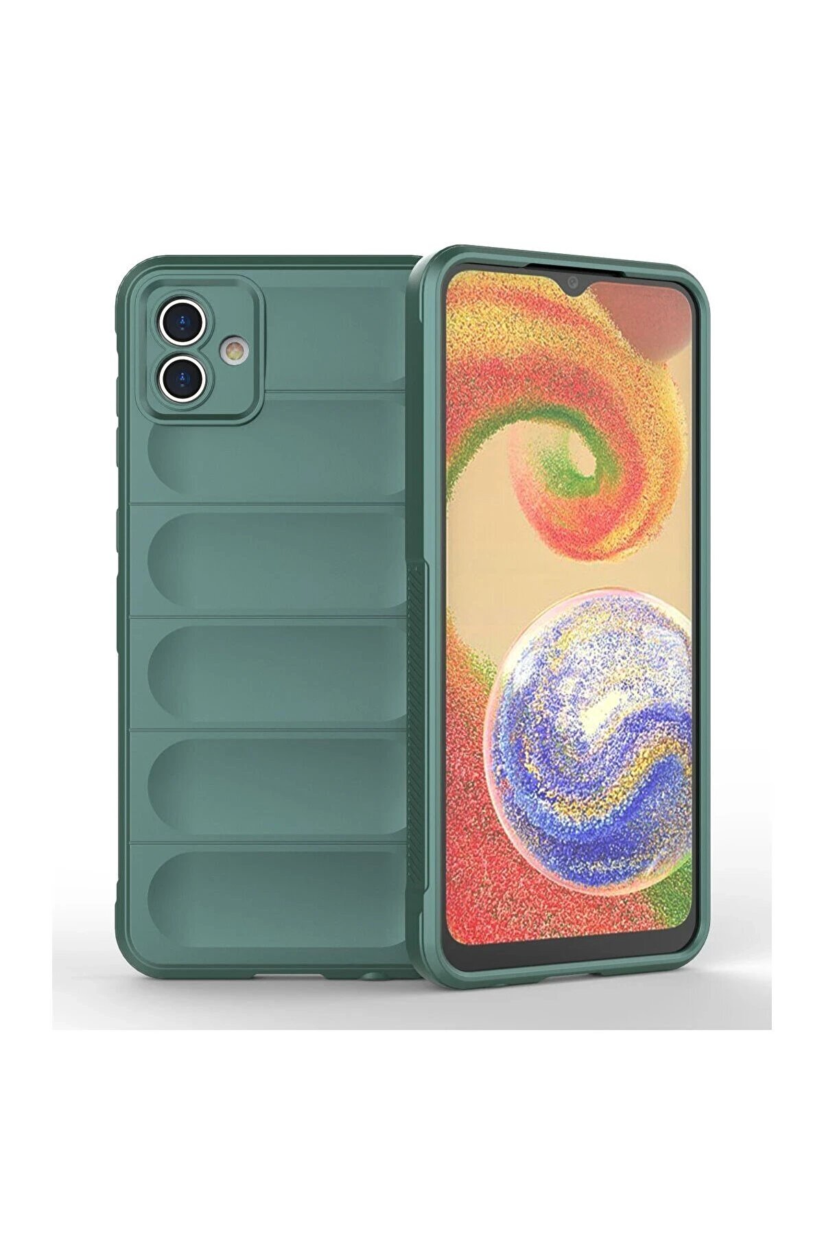 CepteToptan Samsung Galaxy A04E Kılıf Optimum Silikon - Koyu Yeşil - DROPX9442-1937