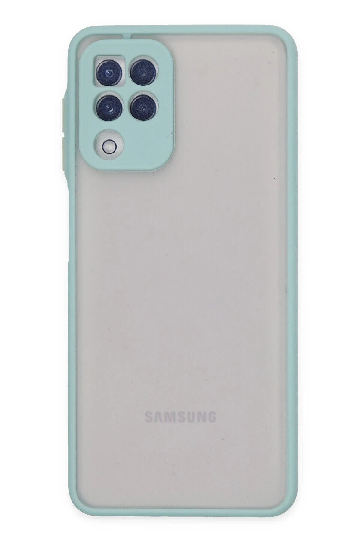 CepteToptan Samsung Galaxy A22 Kılıf Montreal Silikon Kapak - Turkuaz - DROPX4630-3672