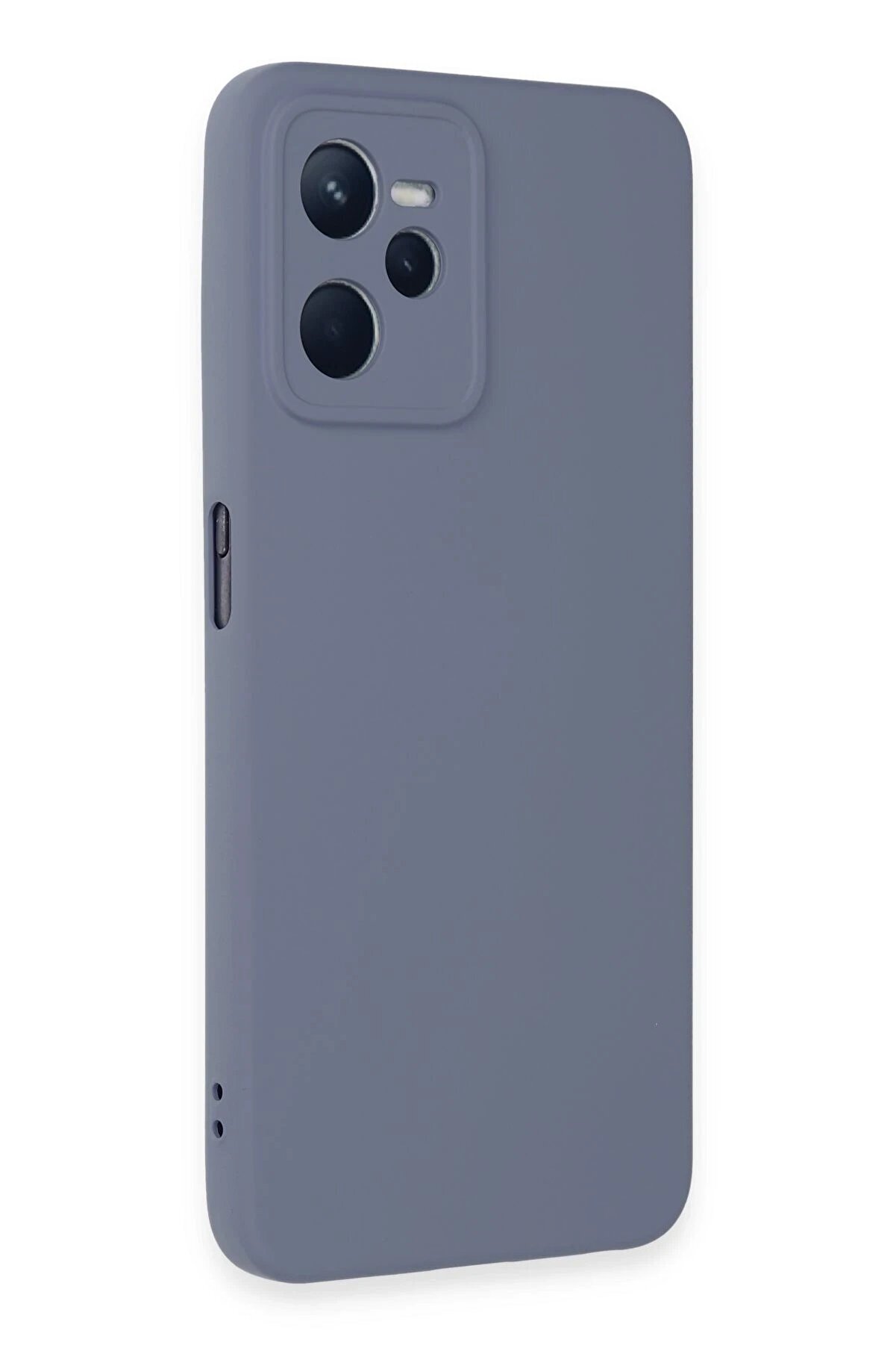 Realme C35 Kılıf Nano İçi̇ Kadi̇fe Si̇li̇kon - Gri̇ - Dropx1154-4949