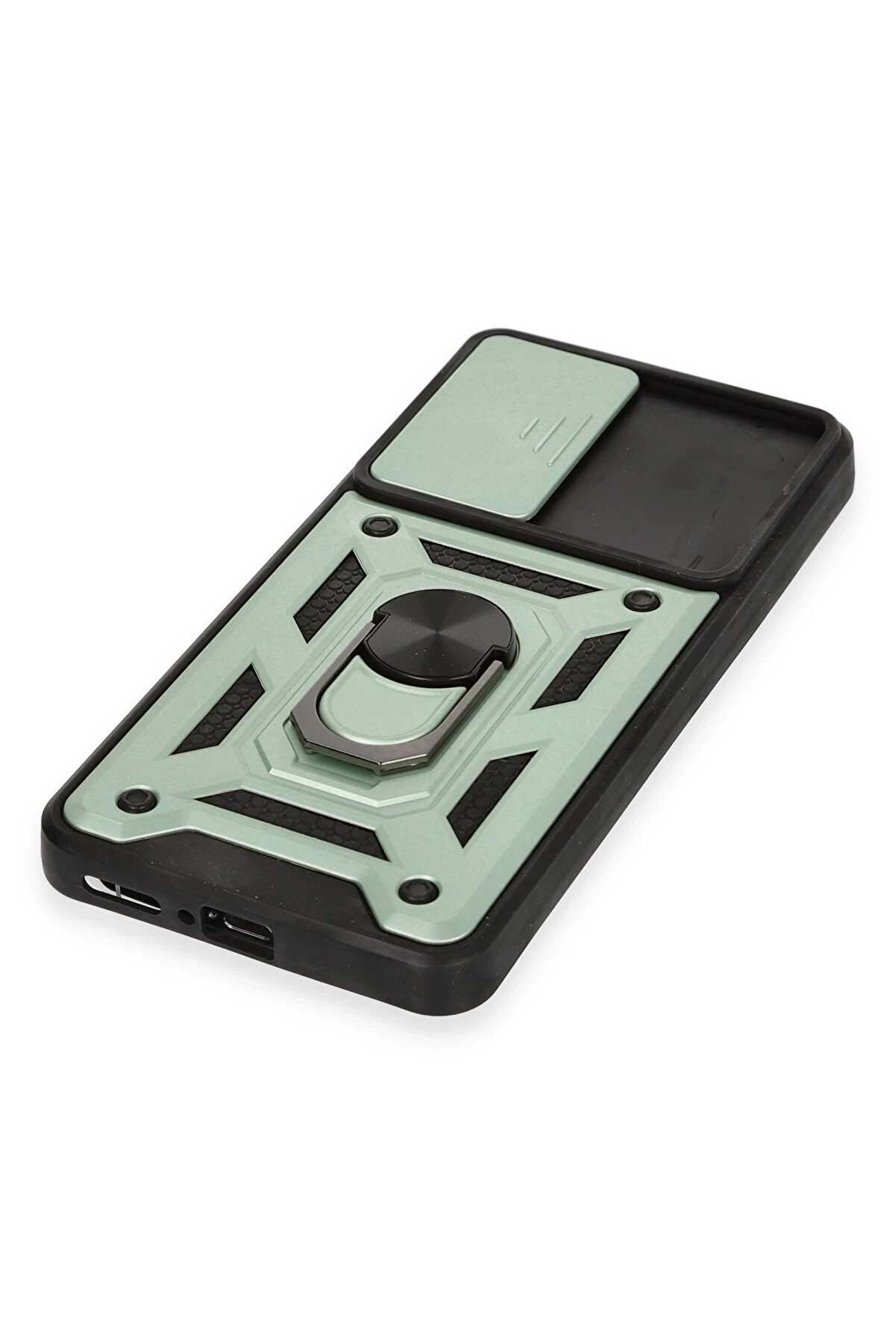 Xi̇aomi̇ Mi̇ 12T Pro Kılıf Pars Lens Yüzüklü Si̇li̇kon - Yeşi̇l - Dropx4506-5980