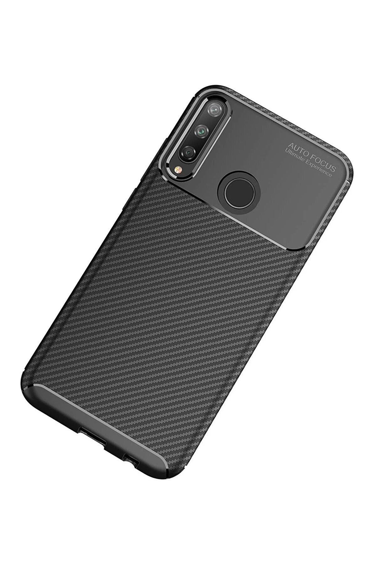 Huawei̇ P40 Li̇te E Kılıf Auto Focus Karbon Kapak - Si̇yah - Dropx6480-1505