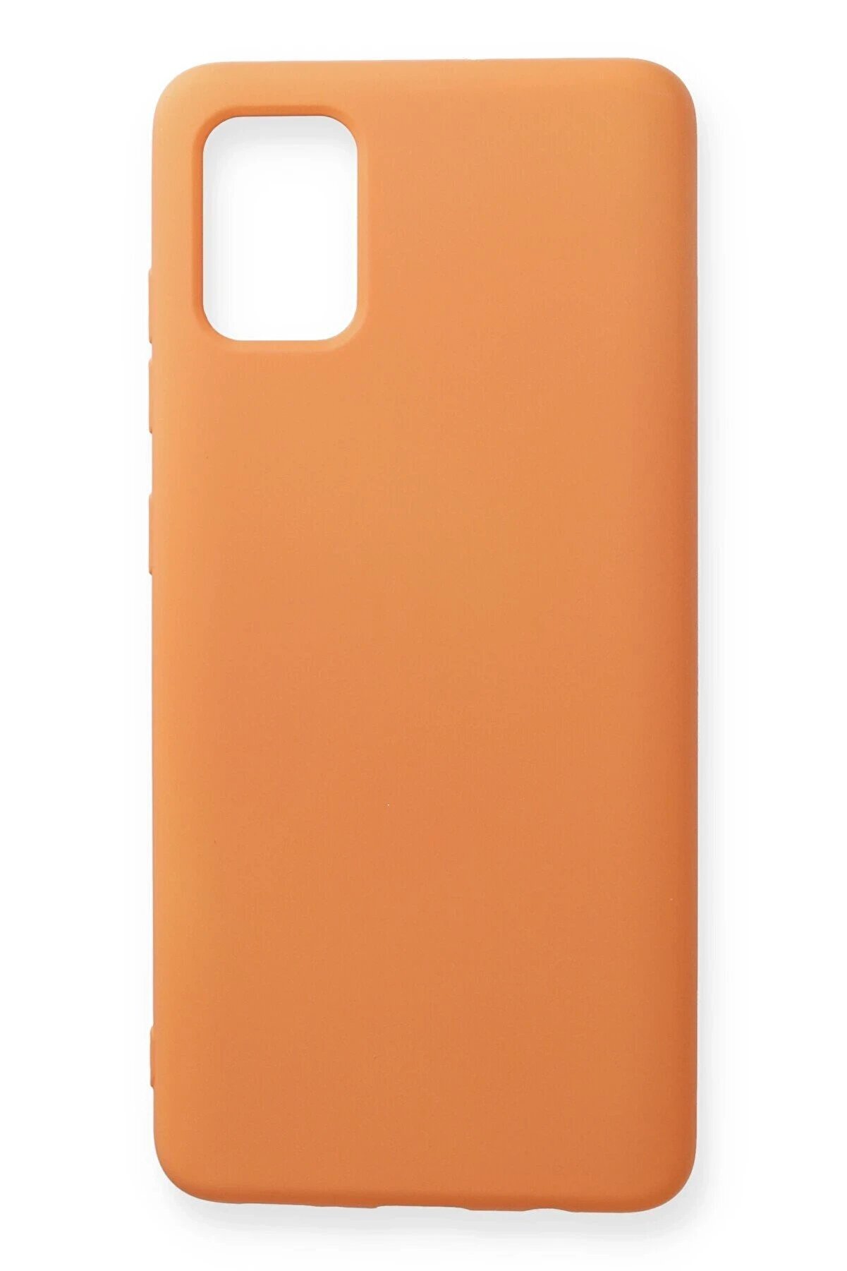 CepteToptan Samsung Galaxy A71 Kılıf Nano içi Kadife Silikon - Turuncu - DROPX1270-6932