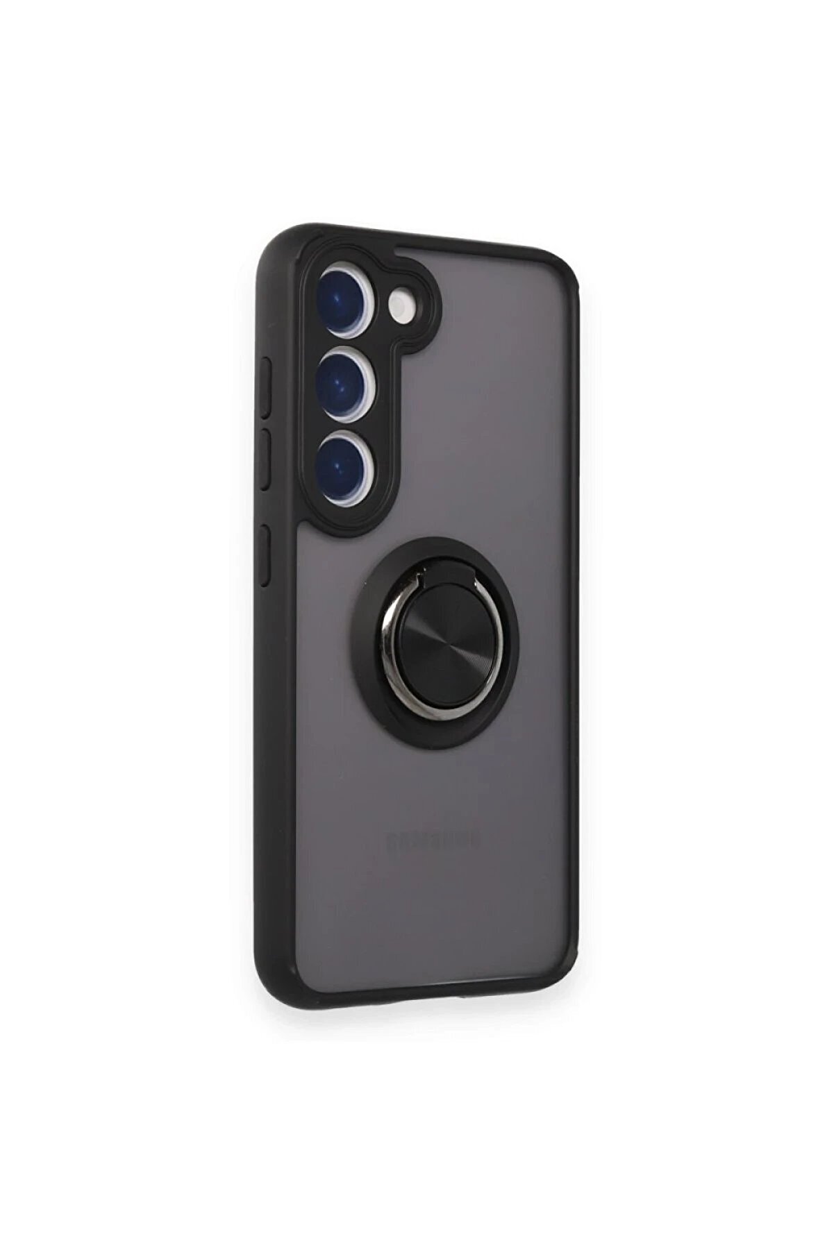 Samsung Galaxy M15 Kılıf Montreal Yüzüklü Si̇li̇kon Kapak - Si̇yah - Dropx3448-3052