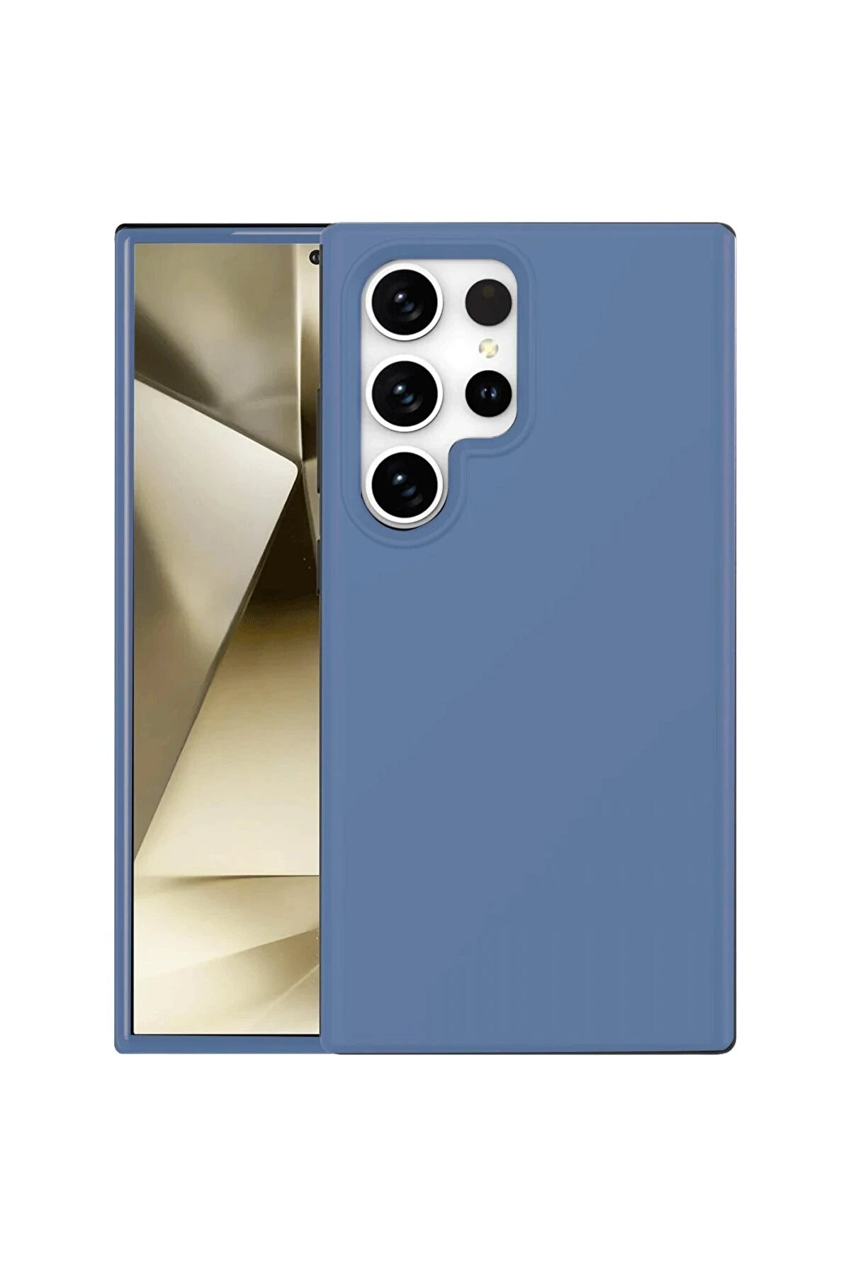 CepteToptan Samsung Galaxy S24 Ultra Kılıf First Silikon - Mavi - DROPX8695-2646