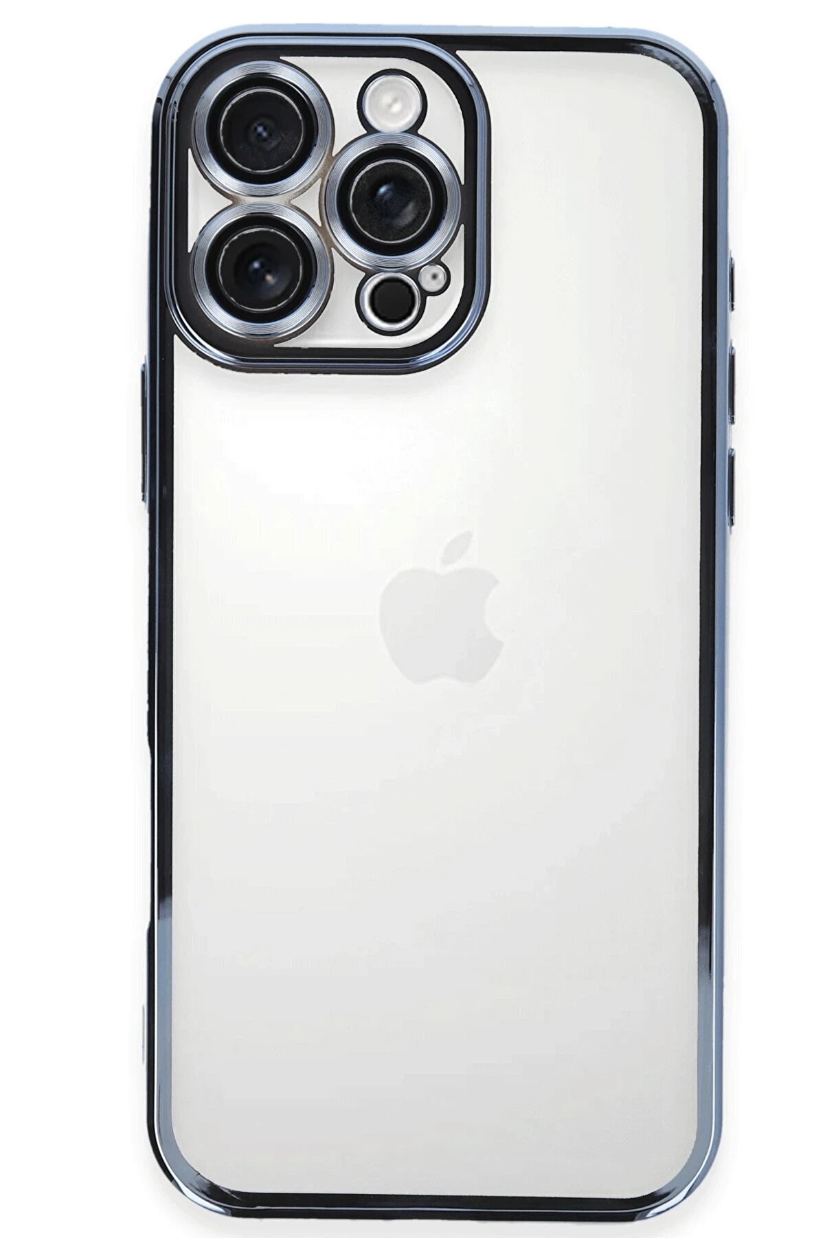 CepteToptan iPhone 16 Pro Kılıf Lensli Silikon - A&ccedil;ık Mavi - DROPX6416-4836