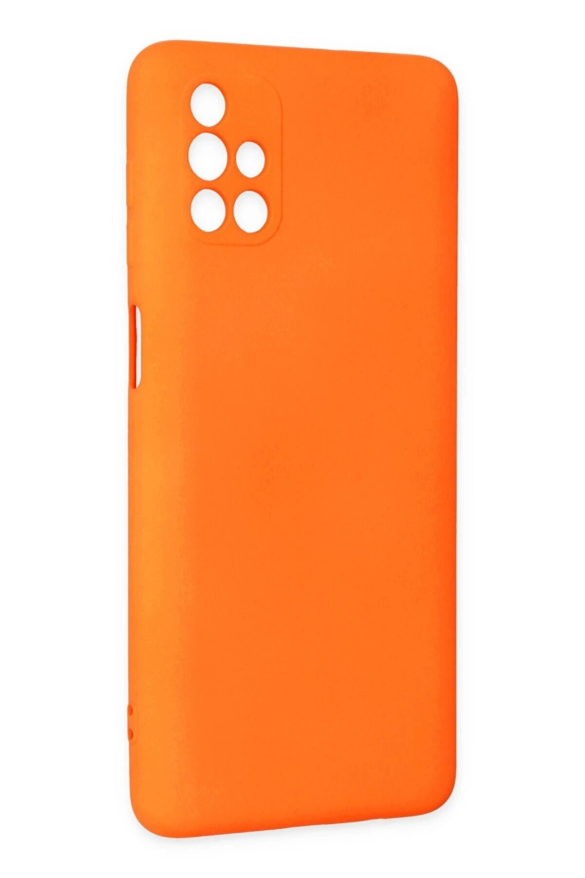 Samsung Galaxy M51 Kılıf Nano İçi̇ Kadi̇fe Si̇li̇kon - Turuncu - Dropx3888-7160