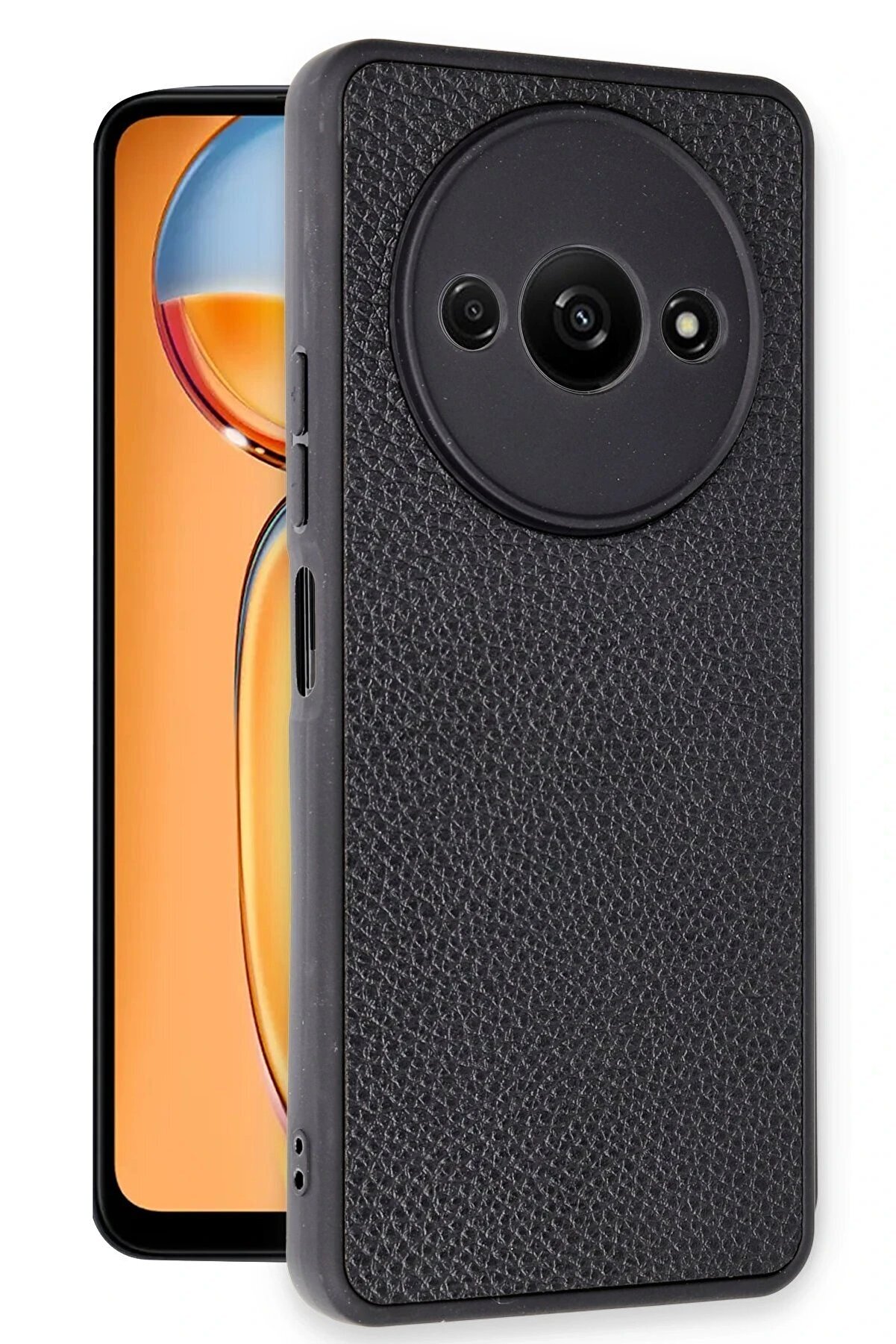 Xi̇aomi̇ Redmi̇ A3 4G Kılıf Aras Deri̇ Kapak - Si̇yah - Dropx1657-6240