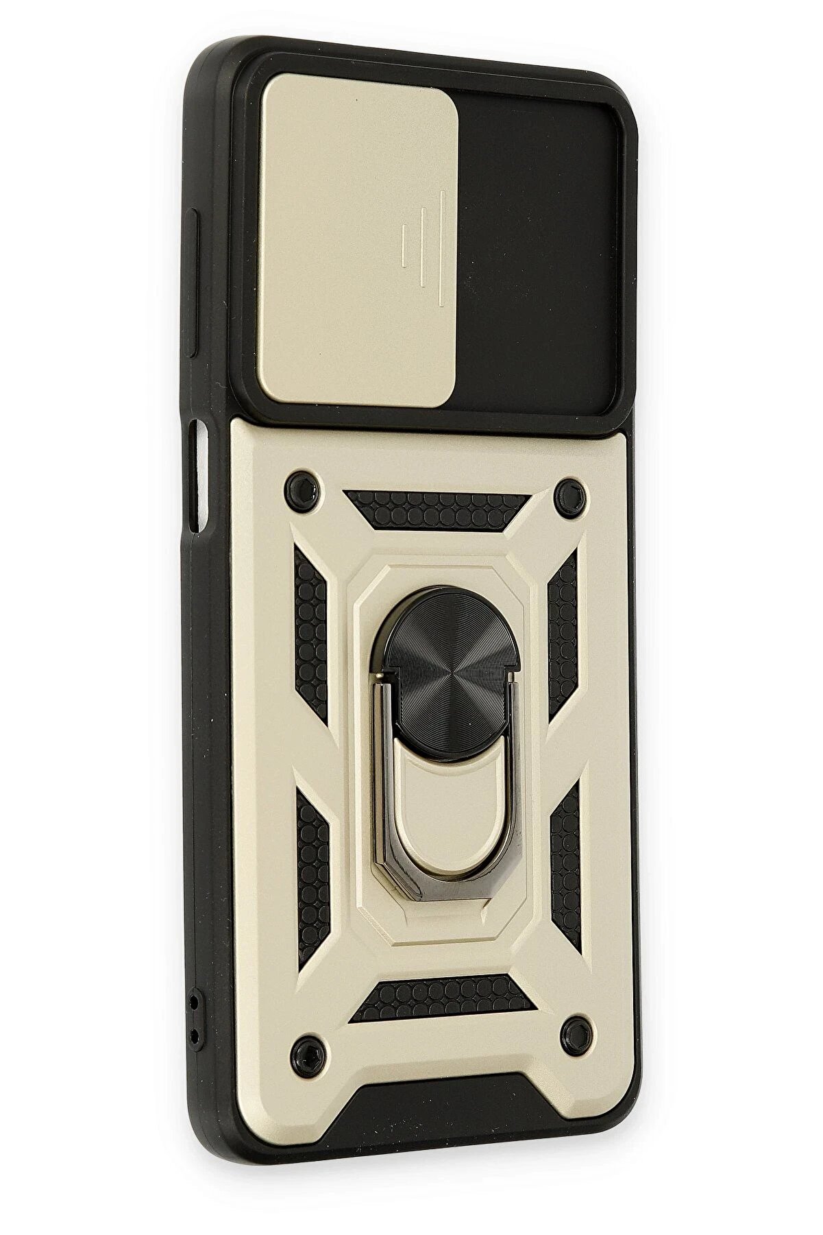 Samsung Galaxy M52 5G Kılıf Pars Lens Yüzüklü Si̇li̇kon - Gold - Dropx5678-3322