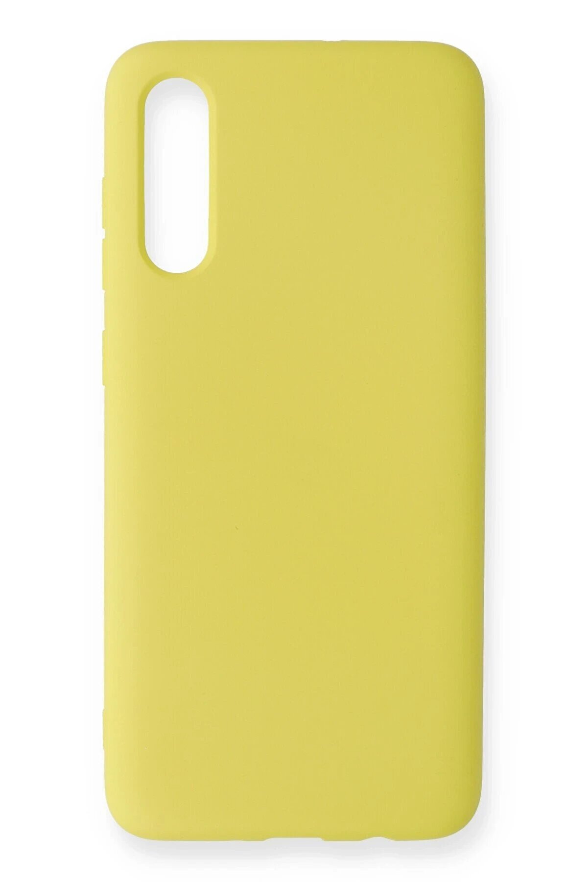 CepteToptan Samsung Galaxy A70 Kılıf Nano içi Kadife Silikon - Sarı - DROPX6483-5722