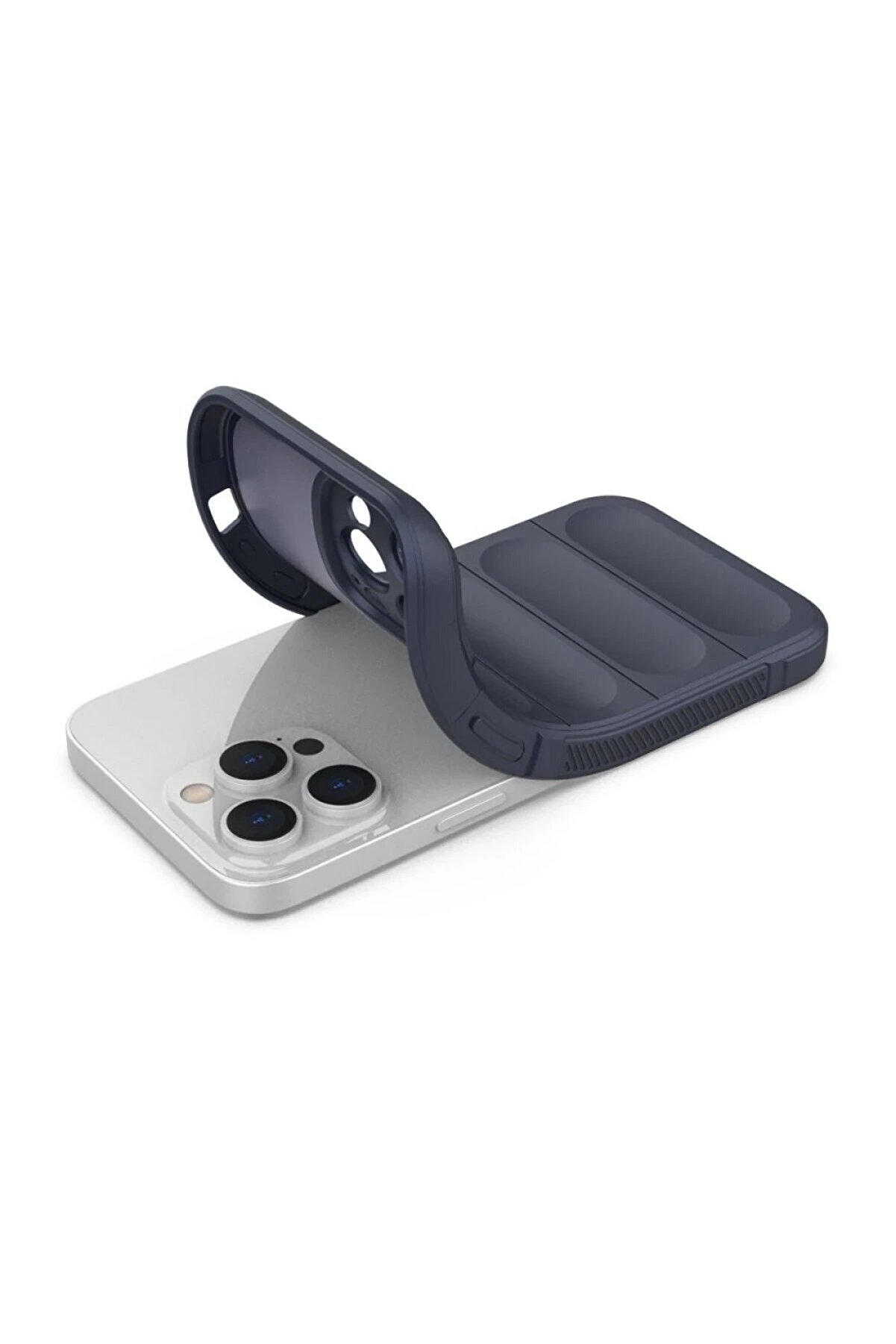 İphone 16 Pro Kılıf Opti̇mum Si̇li̇kon - Laci̇vert - Dropx9719-1123