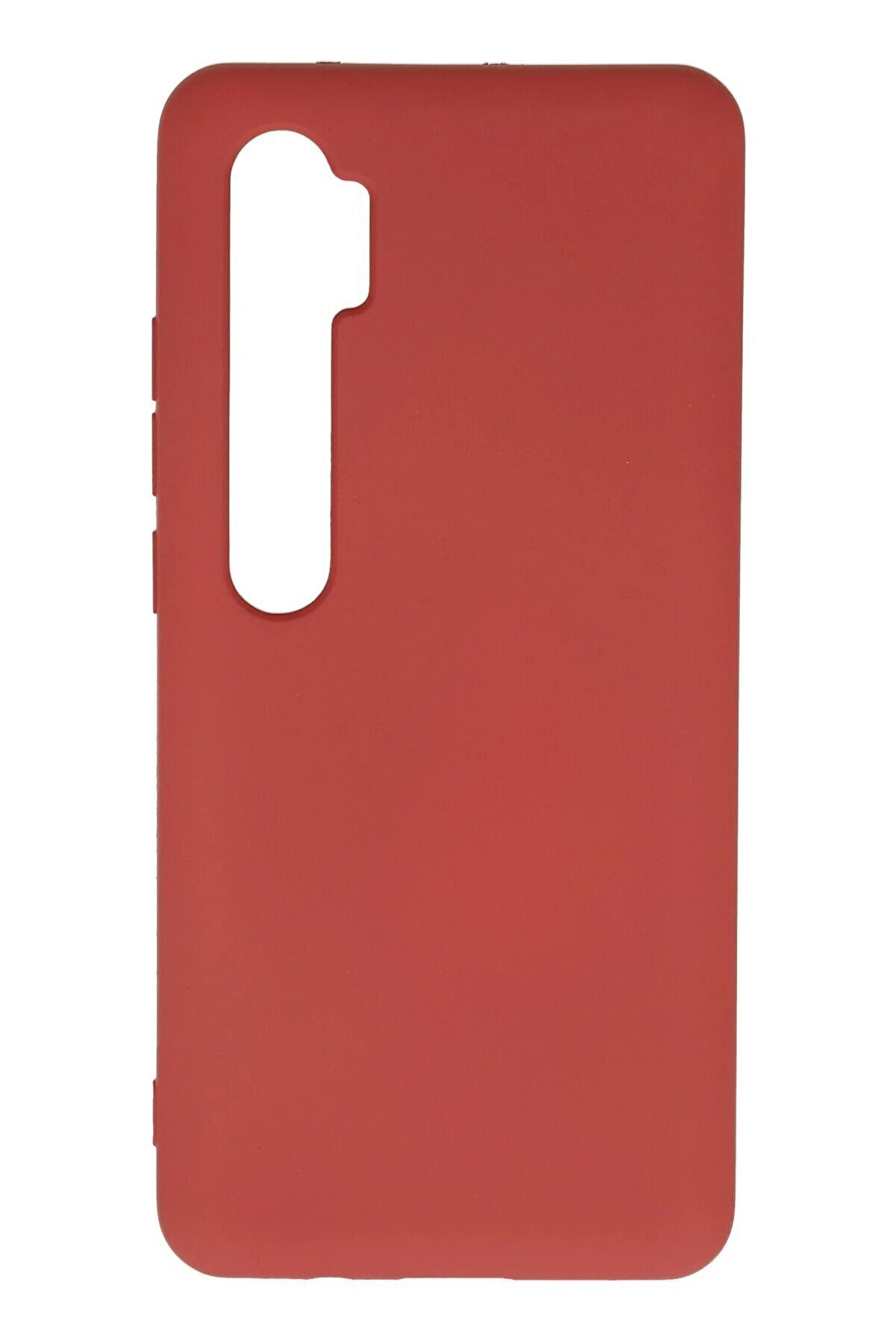 CepteToptan Xiaomi Mi Note 10 Lite Kılıf Nano içi Kadife Silikon - Kiremit - DROPX3474-1310