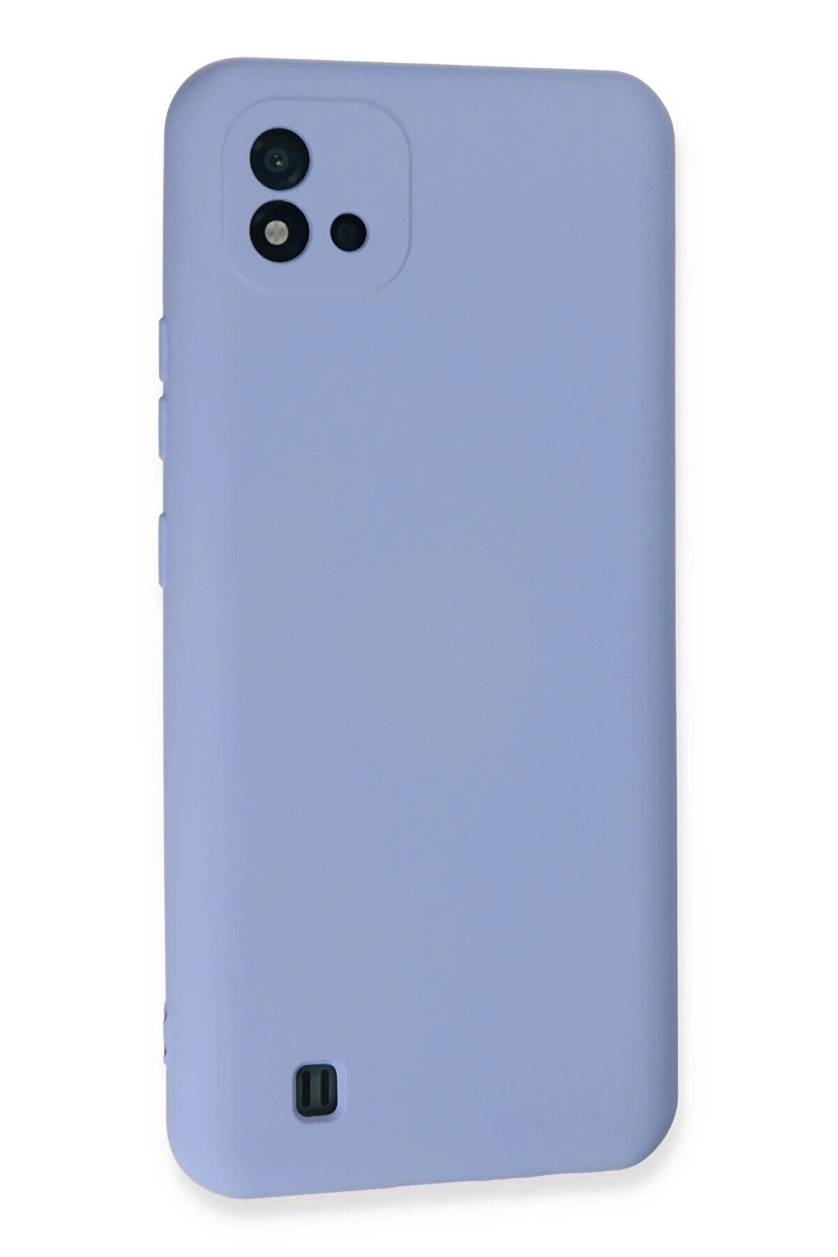 Realme C11 2021 Kılıf Nano İ&ccedil;i̇ Kadi̇fe Si̇li̇kon - Li̇la - Dropx3824-6708