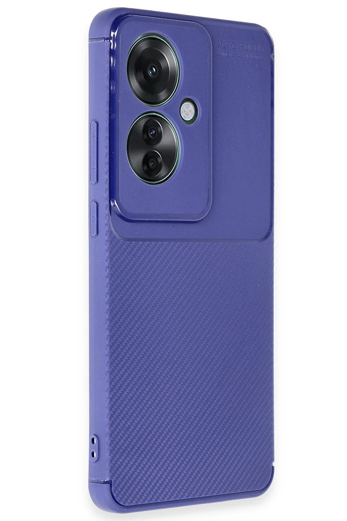 Oppo Reno 11F Kılıf Auto Focus Karbon Kapak - Laci̇vert - Dropx4403-8327